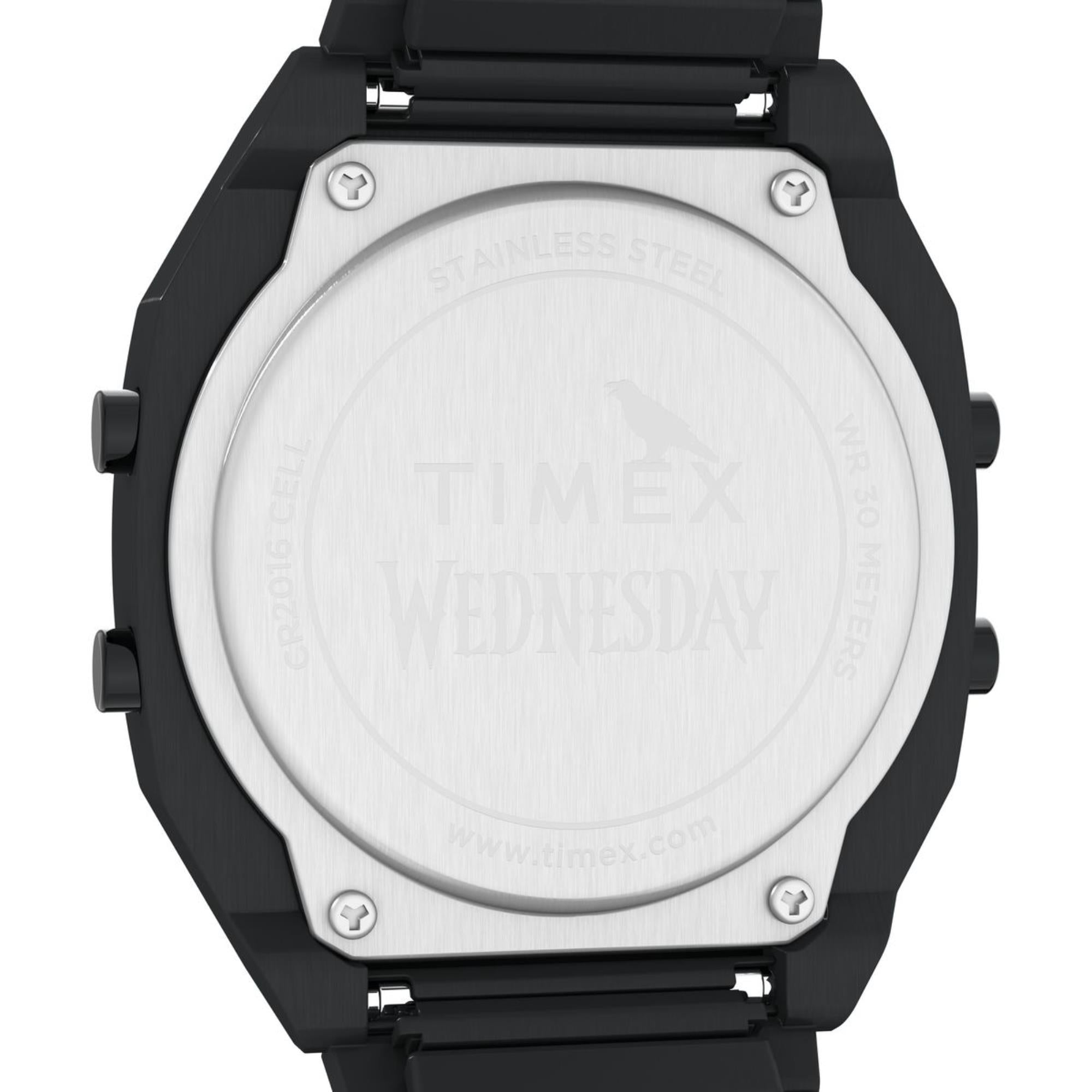 Timex Digital Wednesday T80 Purple Dial Stainless Steel Men's Watch TW2Y19500