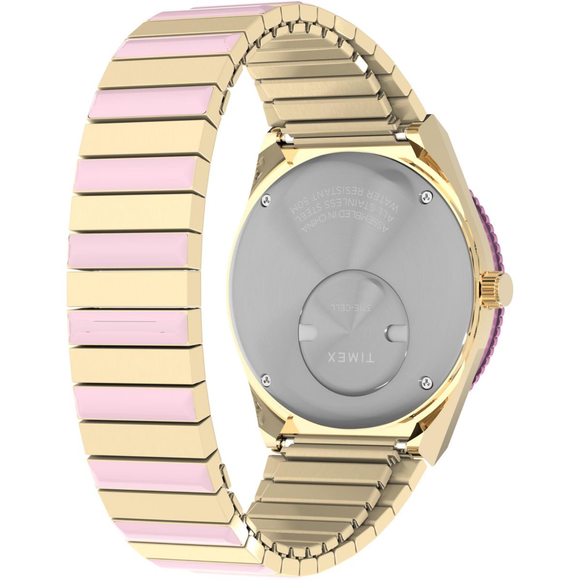 Q Timex Stainless Steel Pink Dial Women's Watch TW2W87600