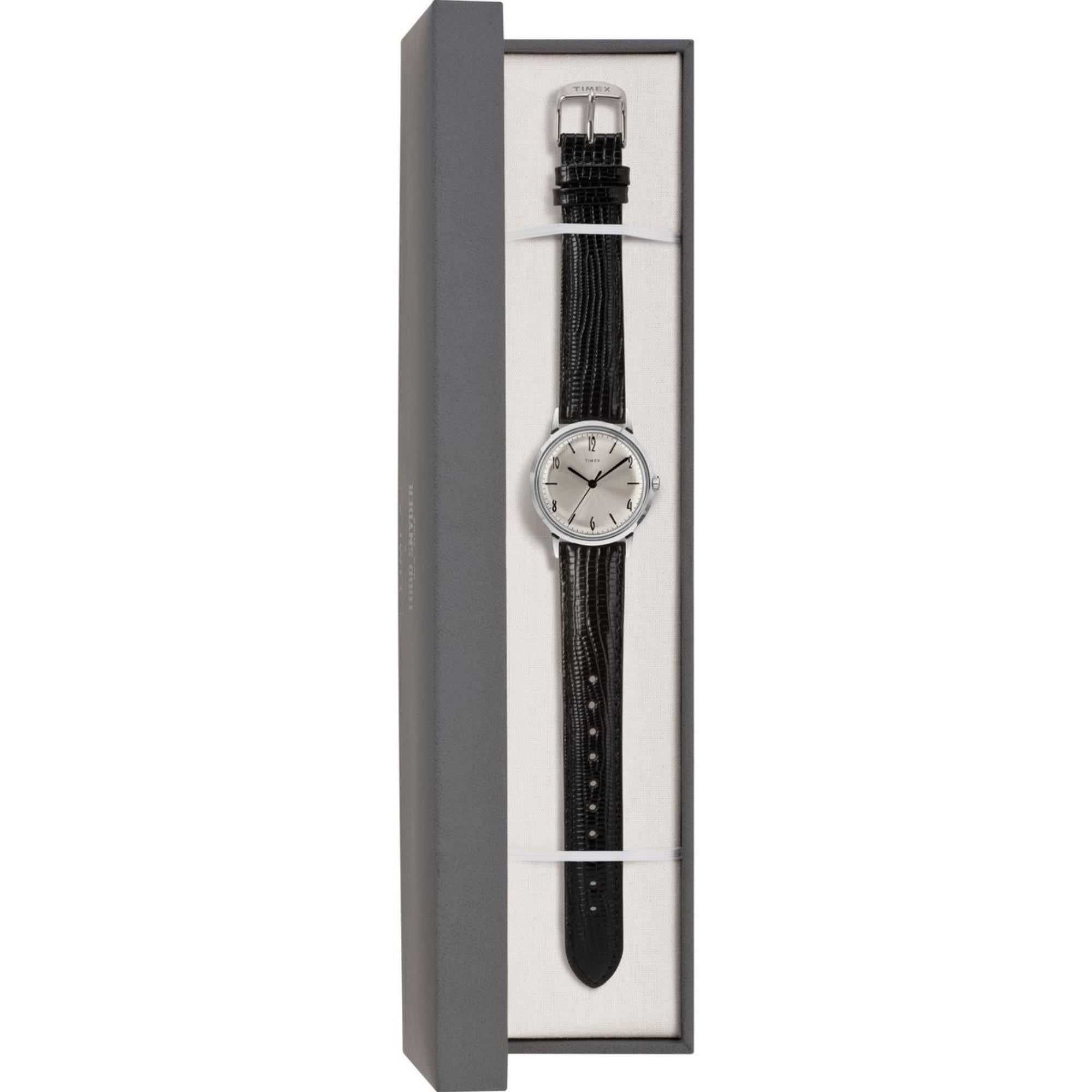Timex Marlin Hand-Wound Silver Dial Leather Strap Men's Watch TW2R47900