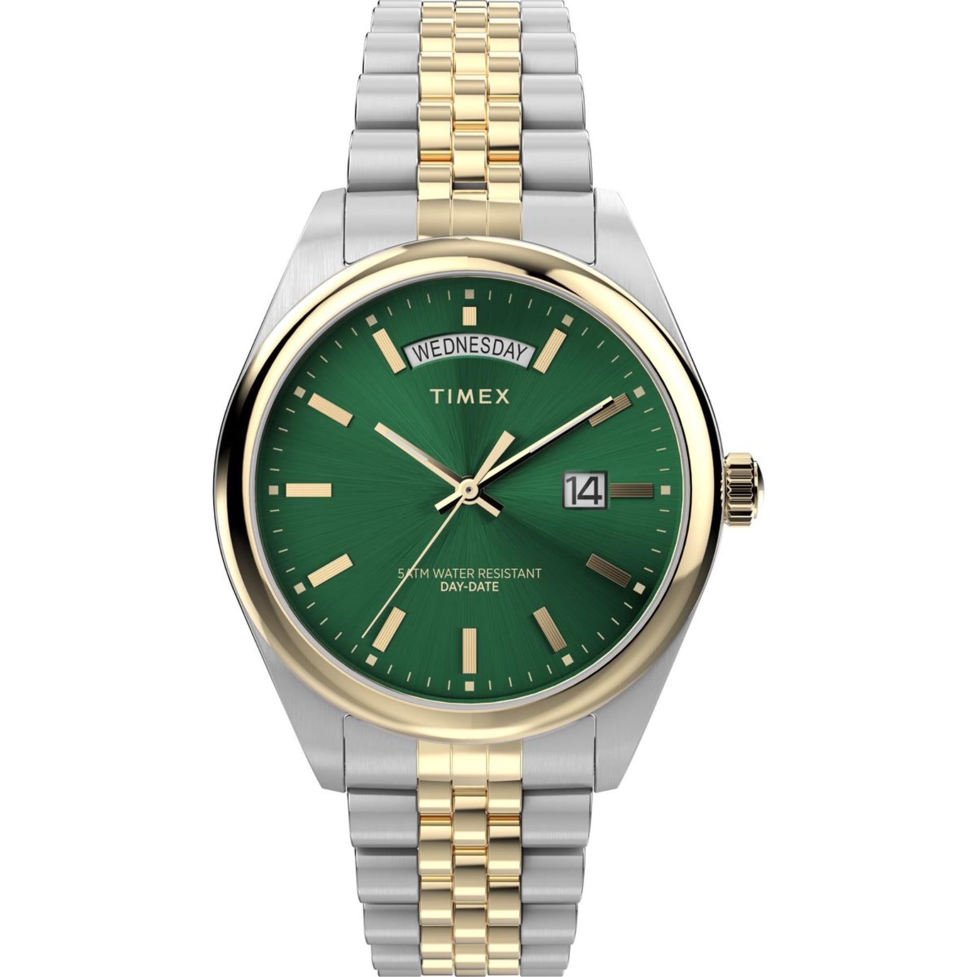 Timex Legacy Quartz Green Dial Stainless Steel Men's Watch TW2W42800