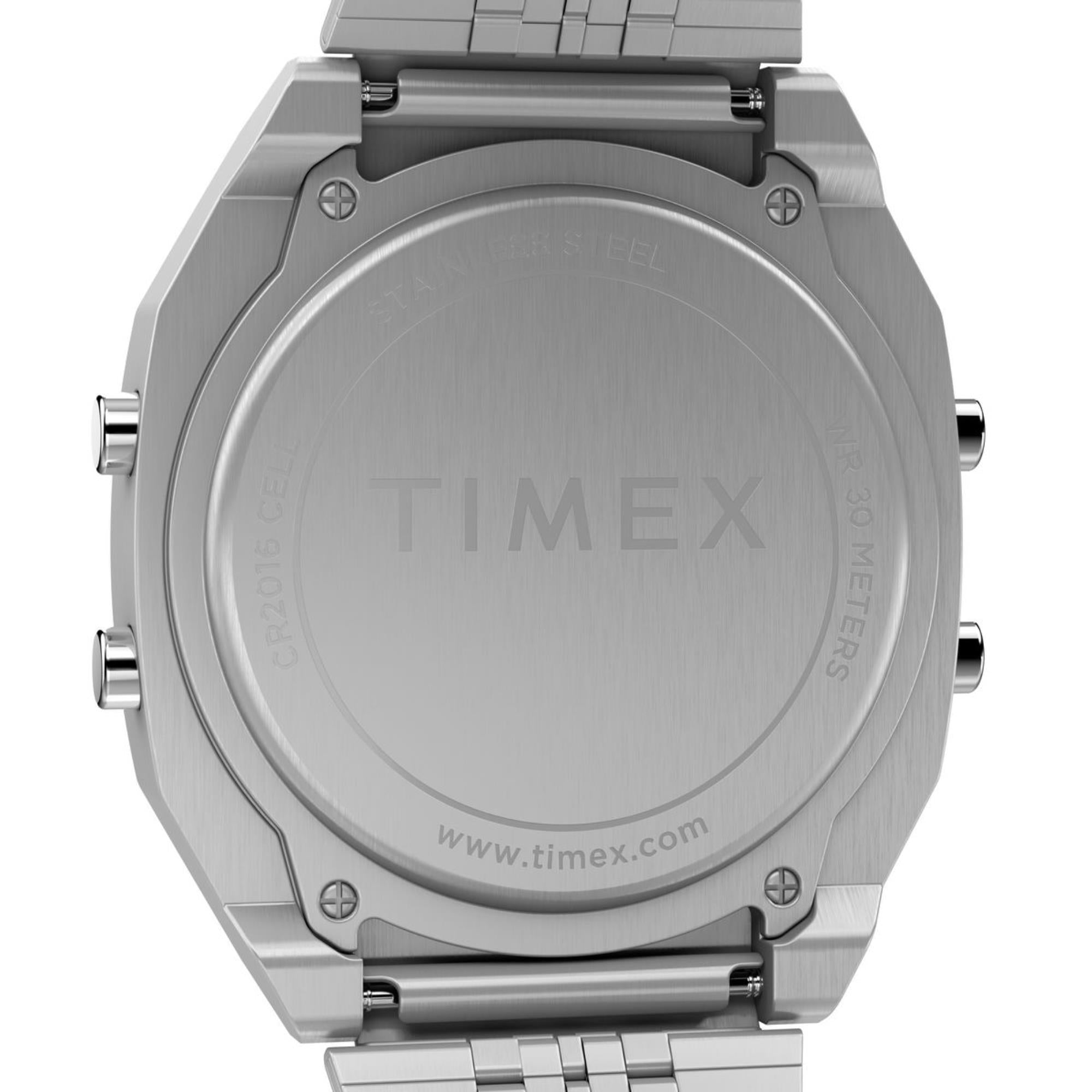 Timex T80 Alarm Quartz Digital Stainless Steel Unisex Watch TW2V74200