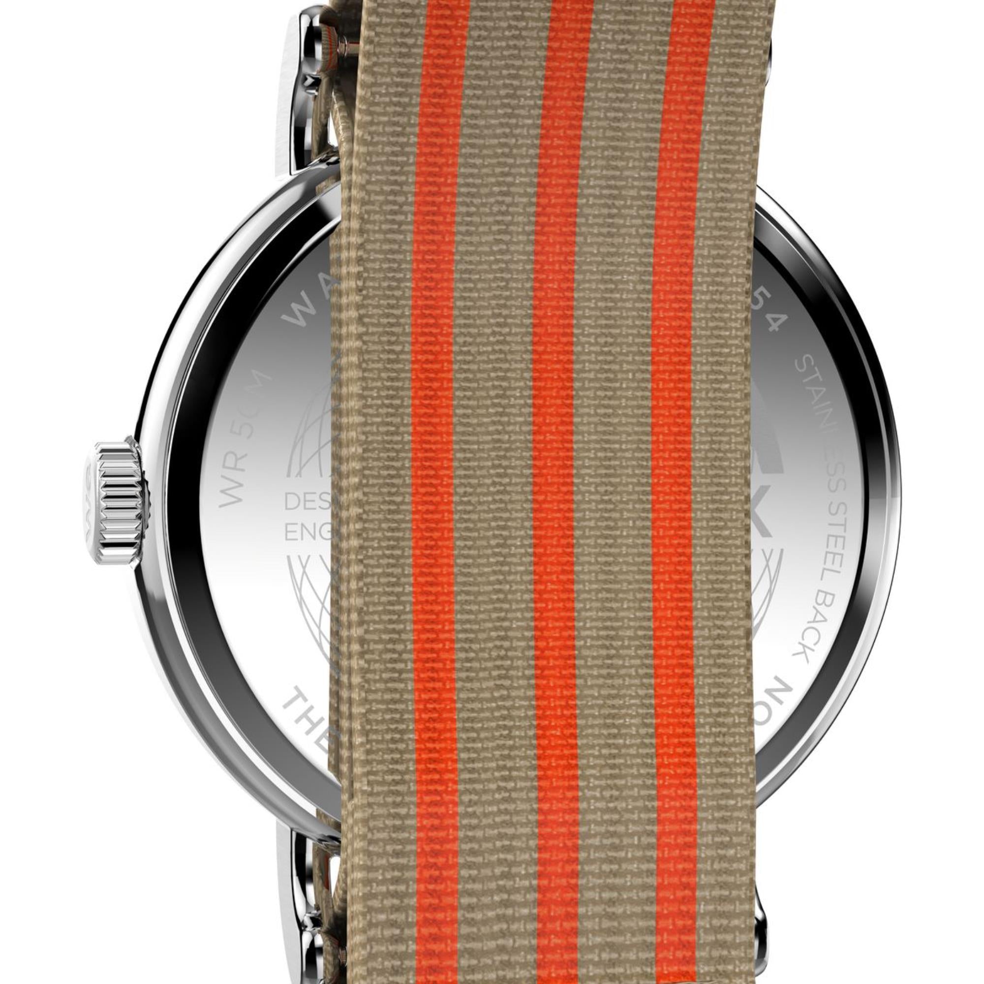 Timex Weekender White Dial Beige Fabric Strap Men's Watch TW2Y08900