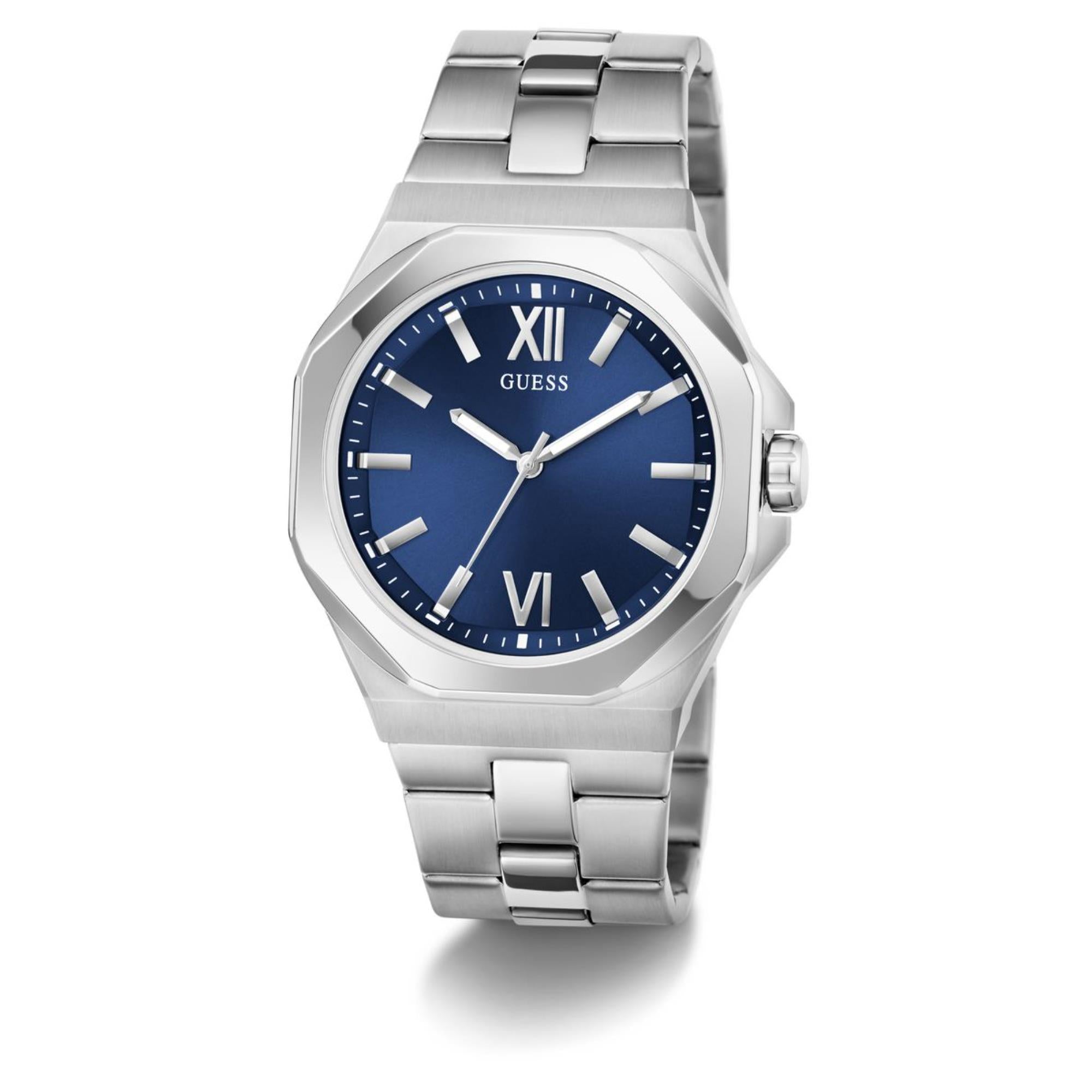 Guess Emperor Blue Dial Stainless Steel Strap Men's Watch GW0849G1