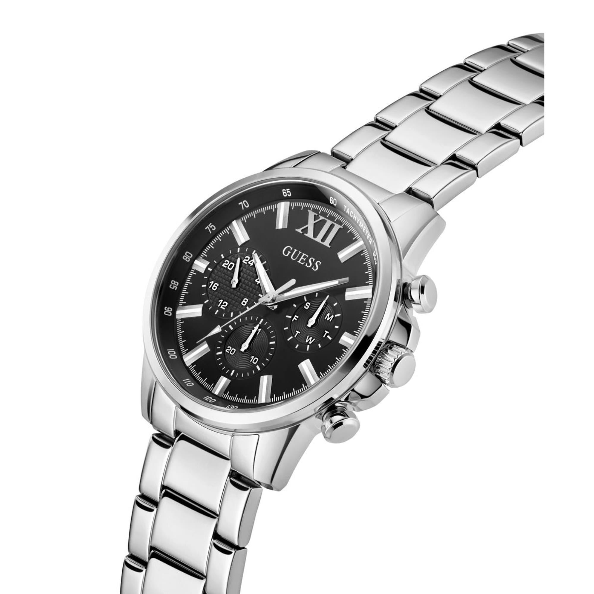 Guess Walker Black Dial Stainless Steel Strap Men's Watch GW0900G1