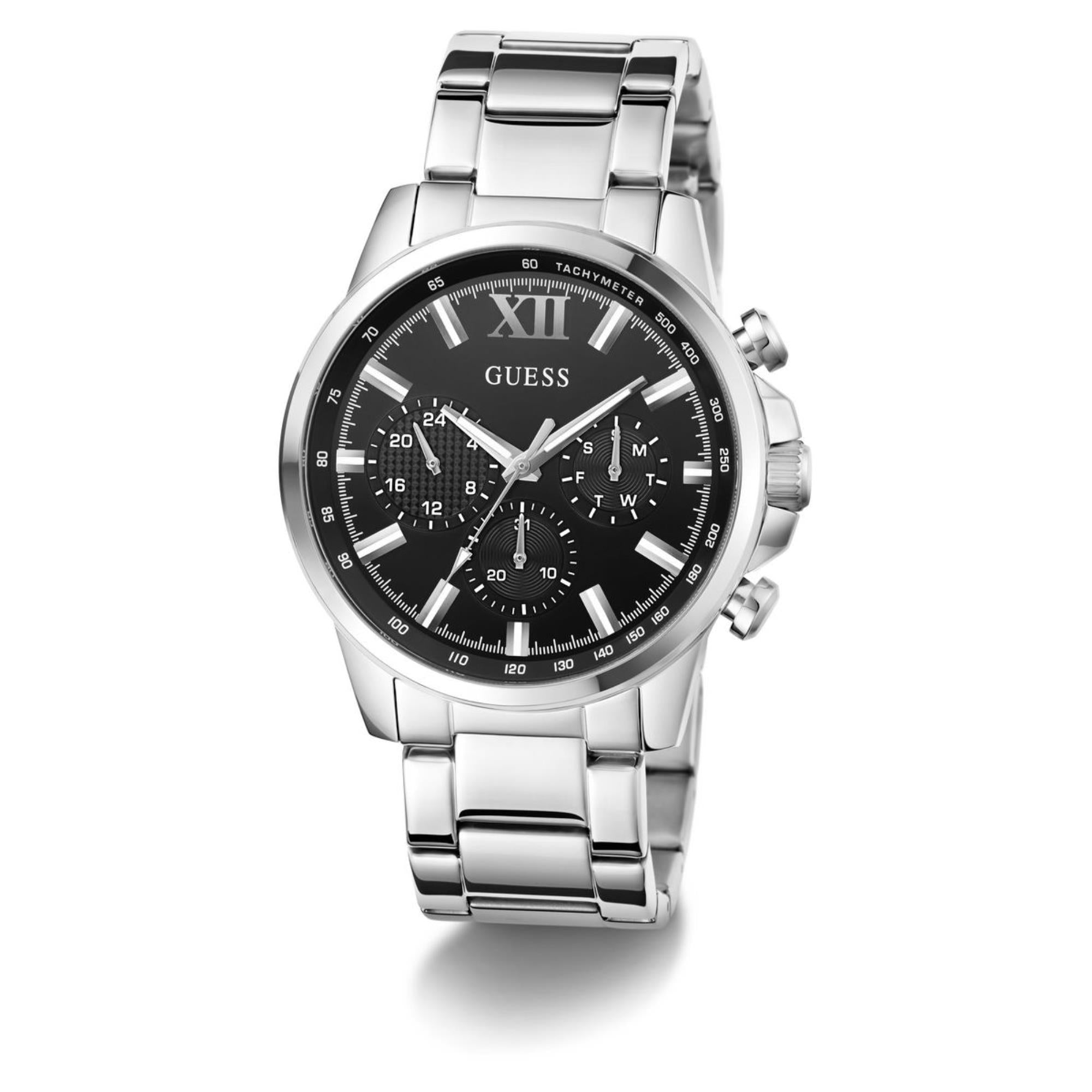 Guess Walker Black Dial Stainless Steel Strap Men's Watch GW0900G1
