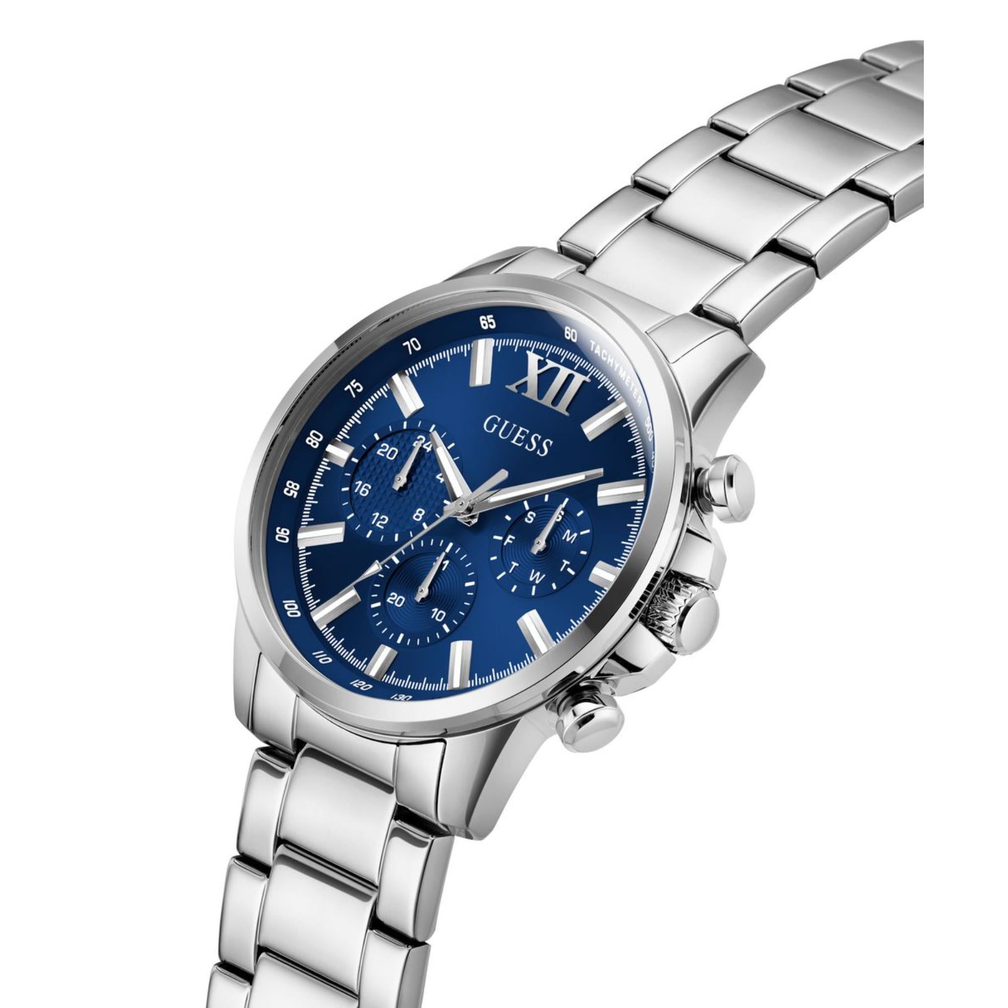Guess Walker Blue Dial Stainless Steel Strap Men's Watch GW0900G4