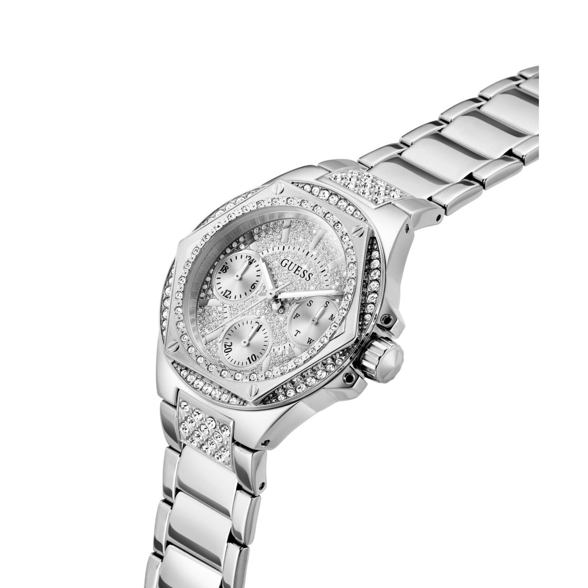 Guess Envy Silver Dial Stainless Steel Strap Women's Watch GW0878L1