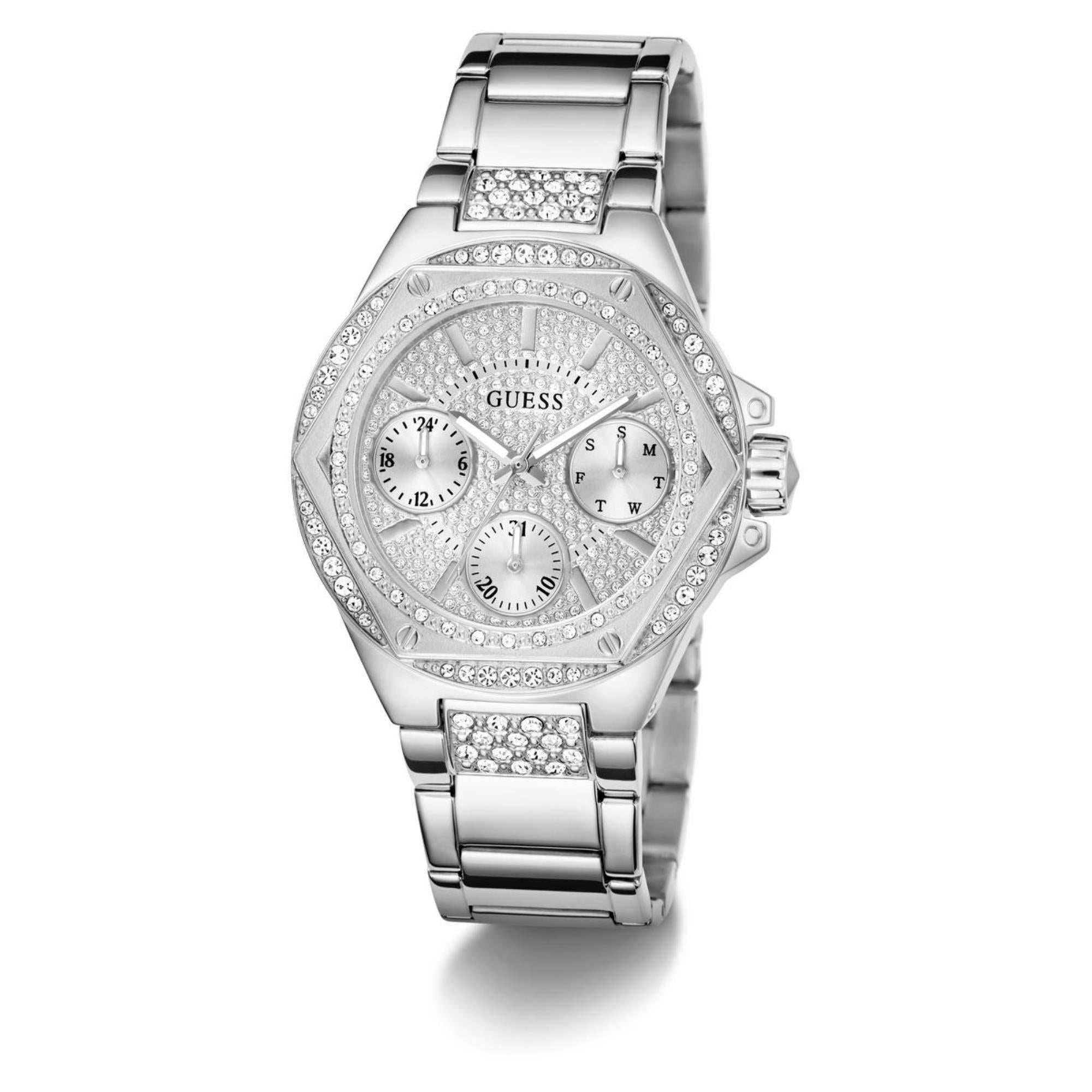 Guess Envy Silver Dial Stainless Steel Strap Women's Watch GW0878L1