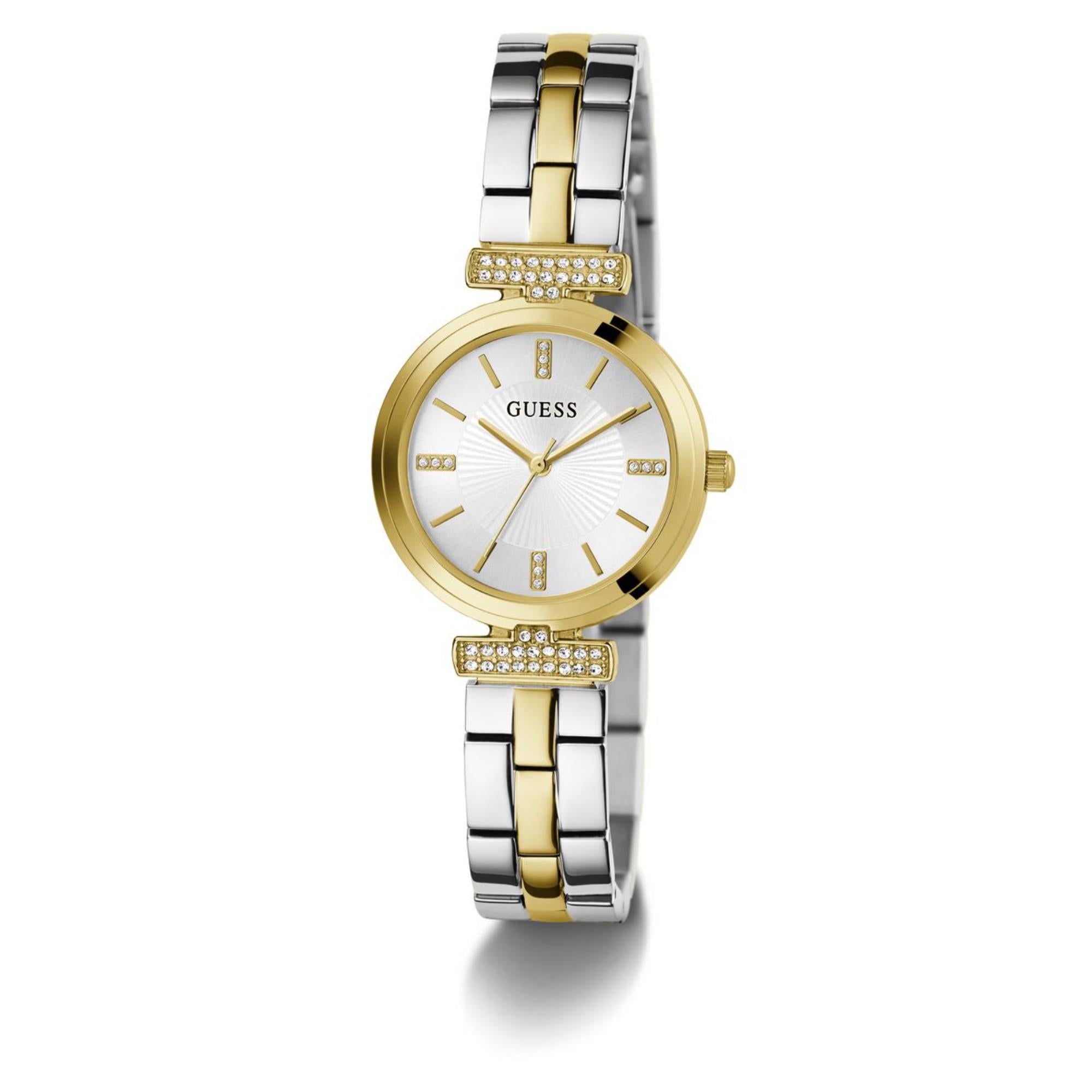 Guess Array Silver Dial Stainless Steel Strap Women's Watch GW0762L5