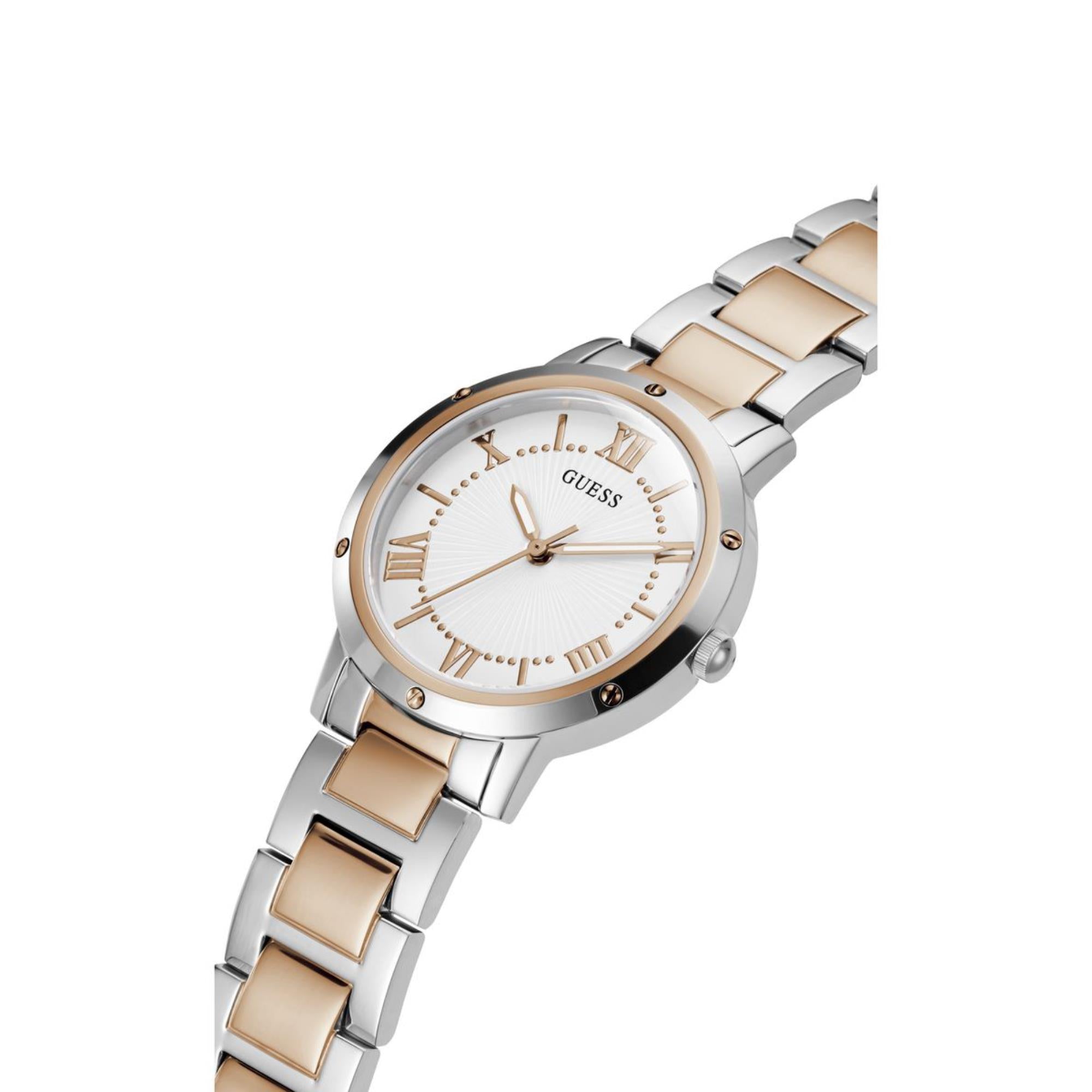 Guess Dawn White Dial Stainless Steel Strap Women's Watch GW0404L3