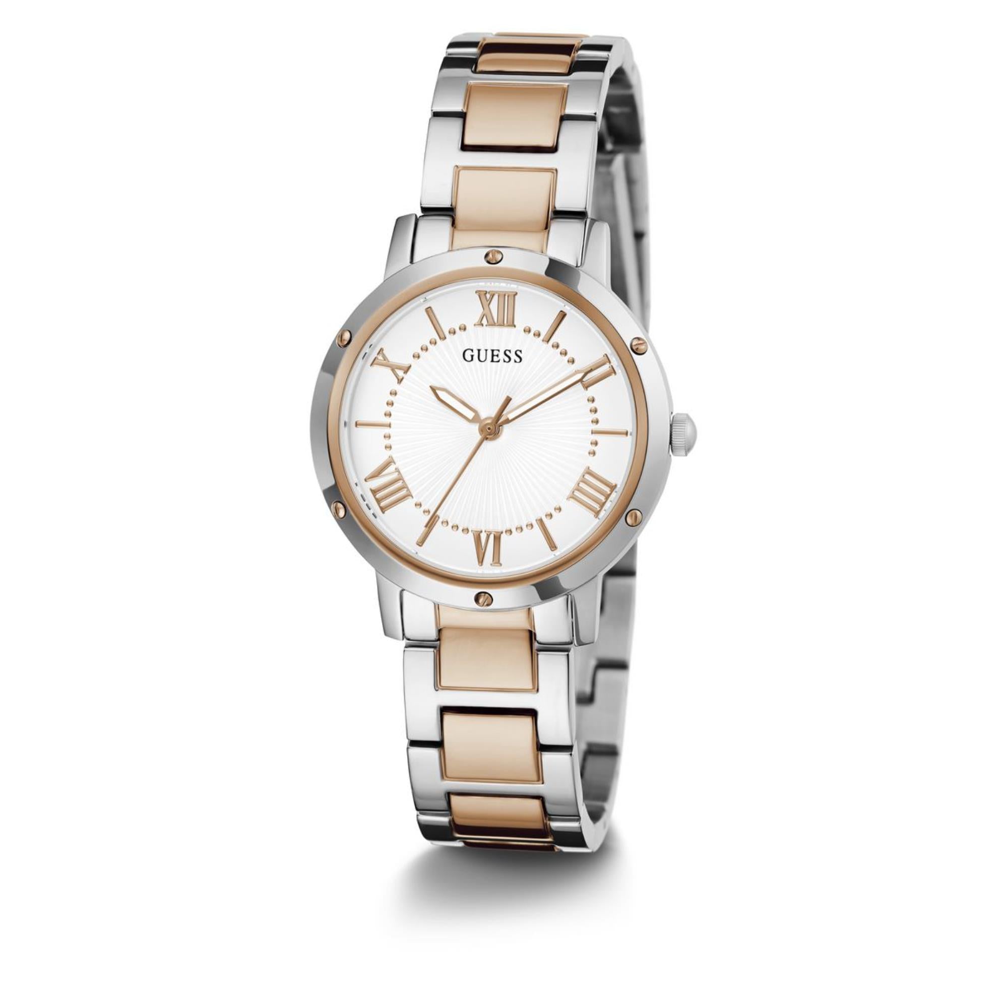 Guess Dawn White Dial Stainless Steel Strap Women's Watch GW0404L3