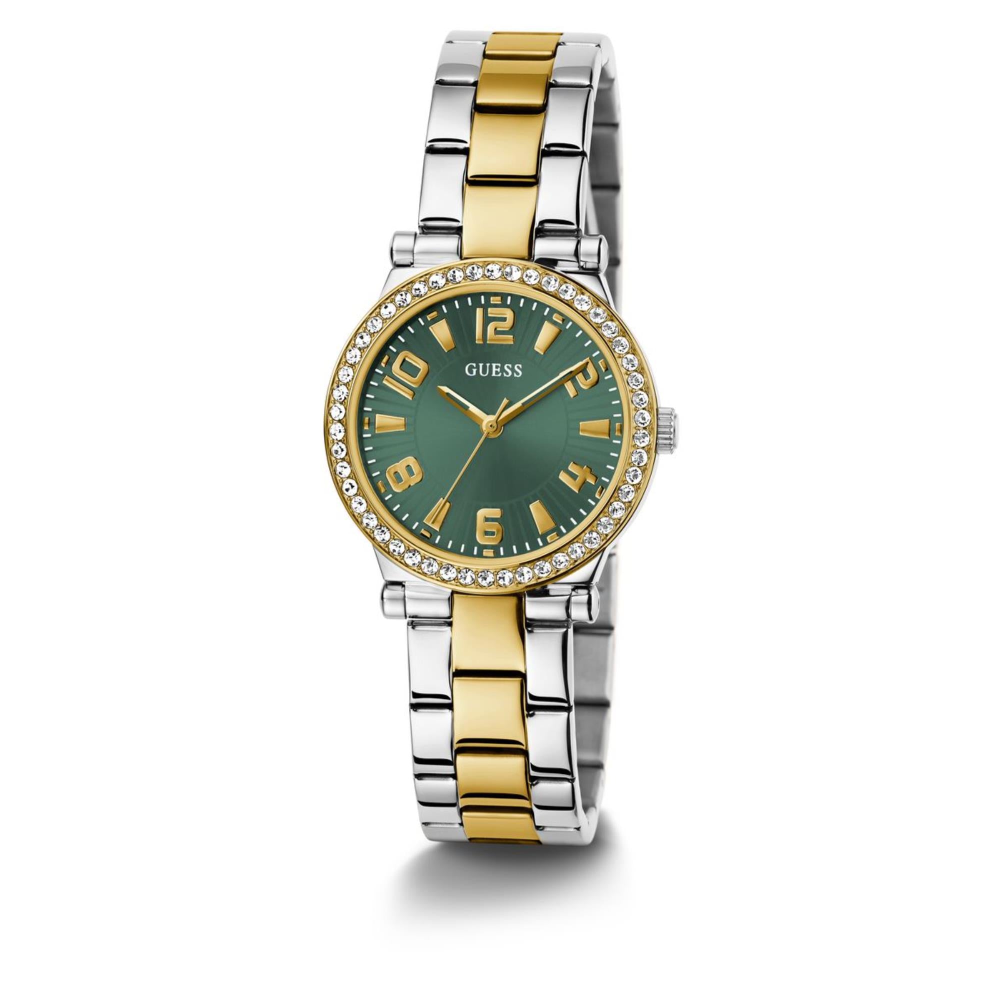 Guess Fawn Green Dial Stainless Steel Strap Women's Watch GW0686L2