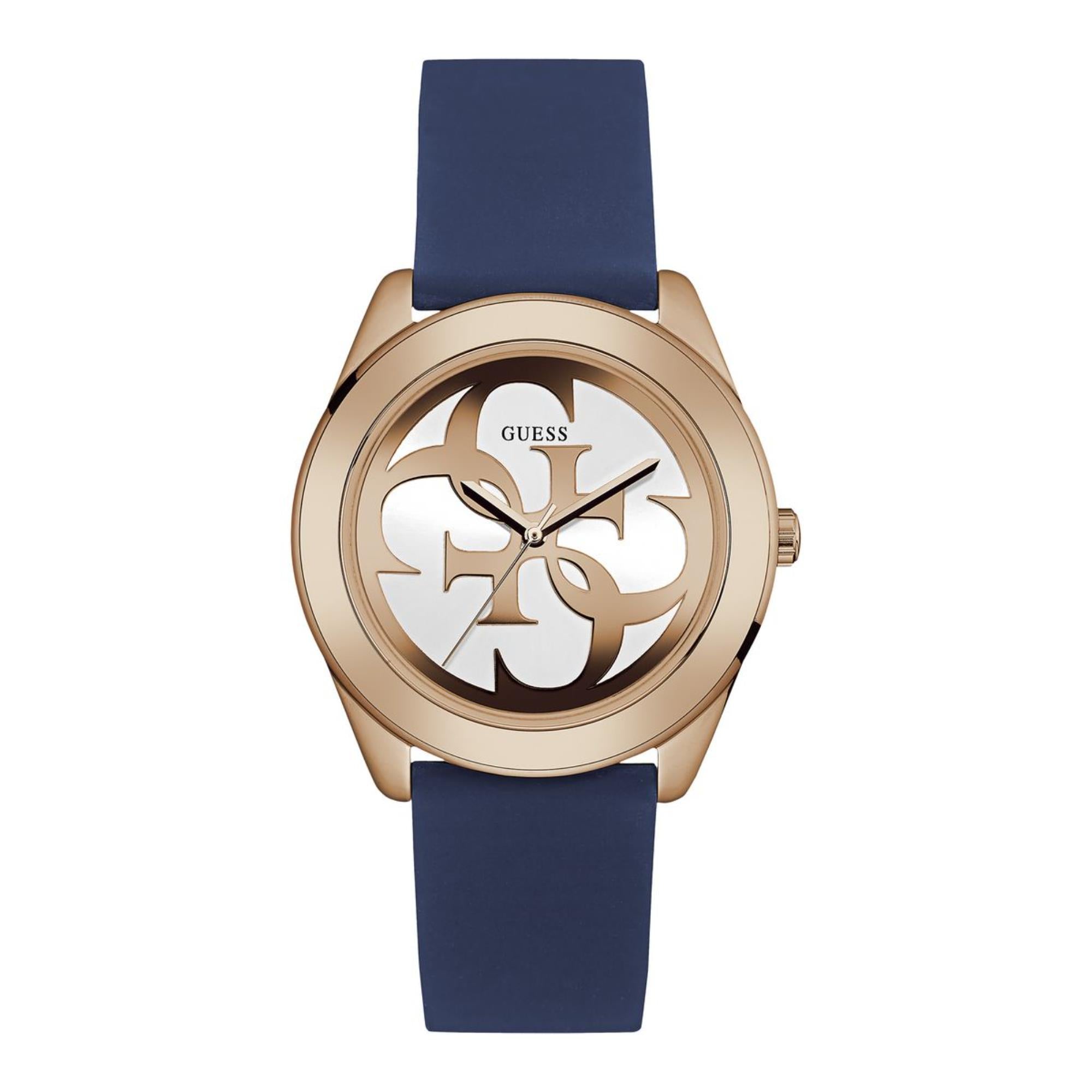 Guess G-Twist White Dial Silicone Strap Women's Watch W0911L6