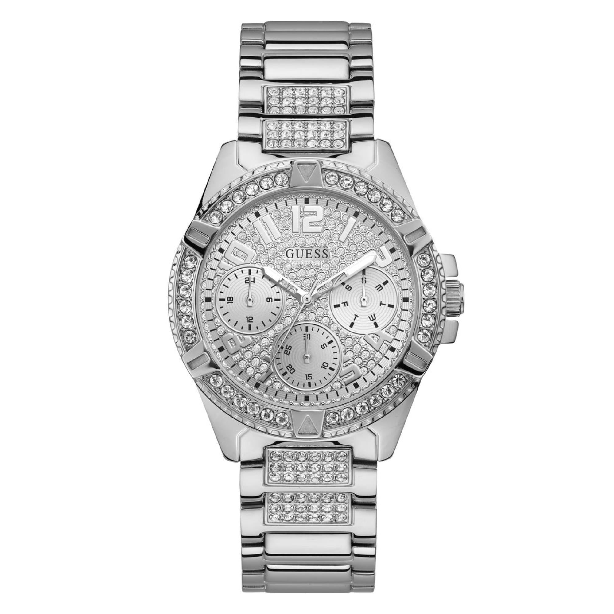 Guess Lady Frontier Silver Dial Stainless Steel Strap Women's Watch W1156L1