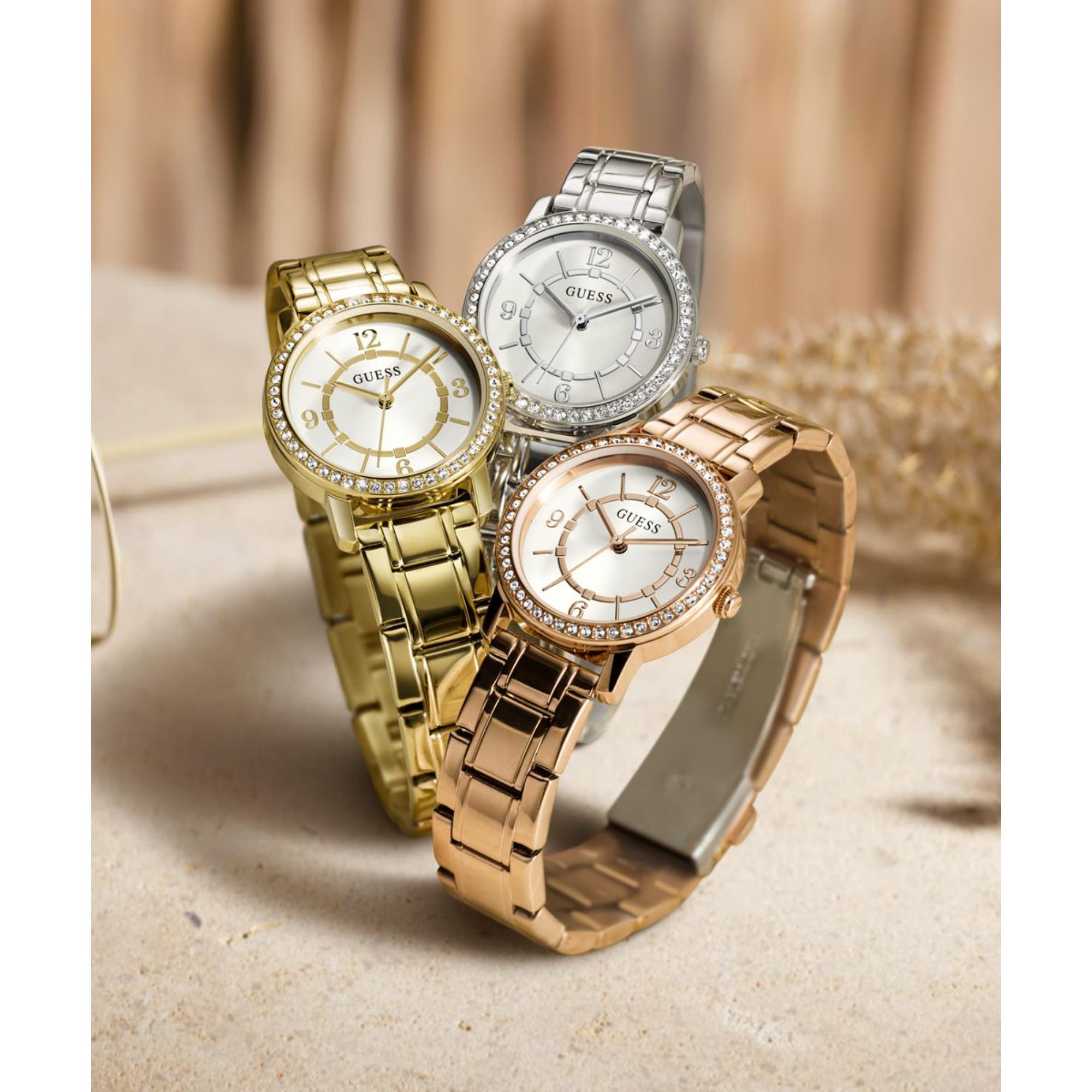 Guess Melody White Dial Stainless Steel Strap Women's Watch GW0468L3