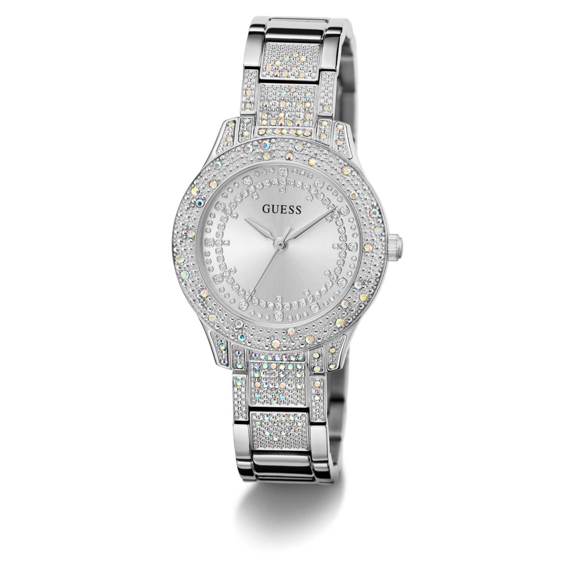 Guess Shooting Star Silver Dial Stainless Steel Strap Women's Watch GW0746L1