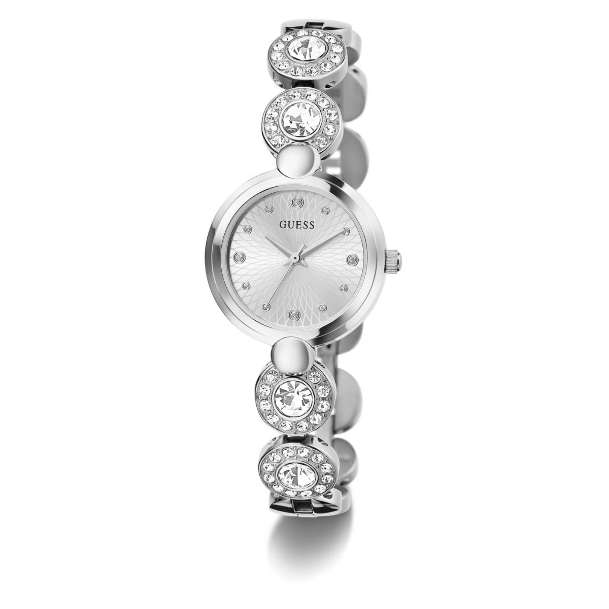 Guess Stardom Silver Dial Stainless Steel Strap Women's Watch GW0757L1