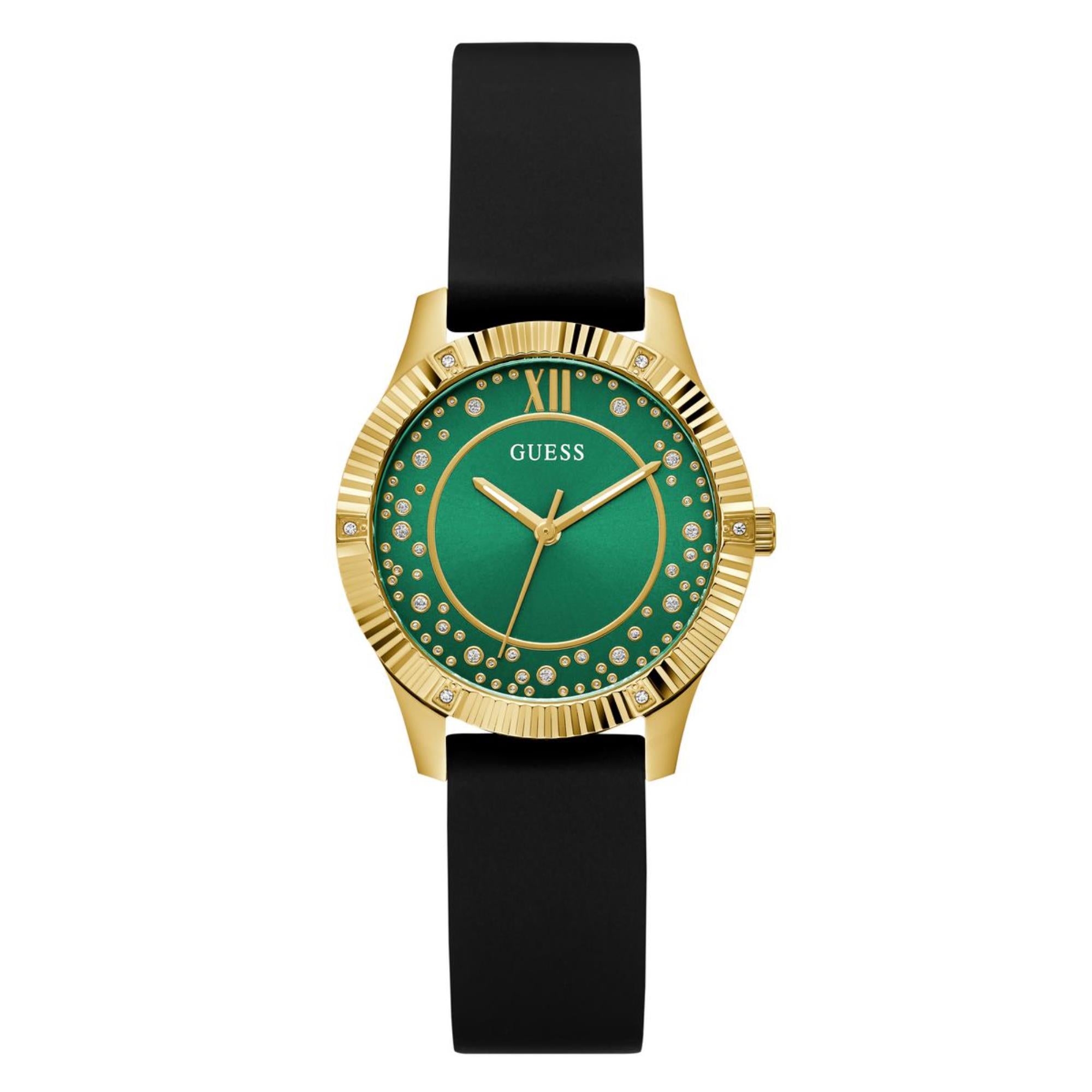 Guess Starstruck Green Dial Silicone Strap Women's Watch GW0766L3
