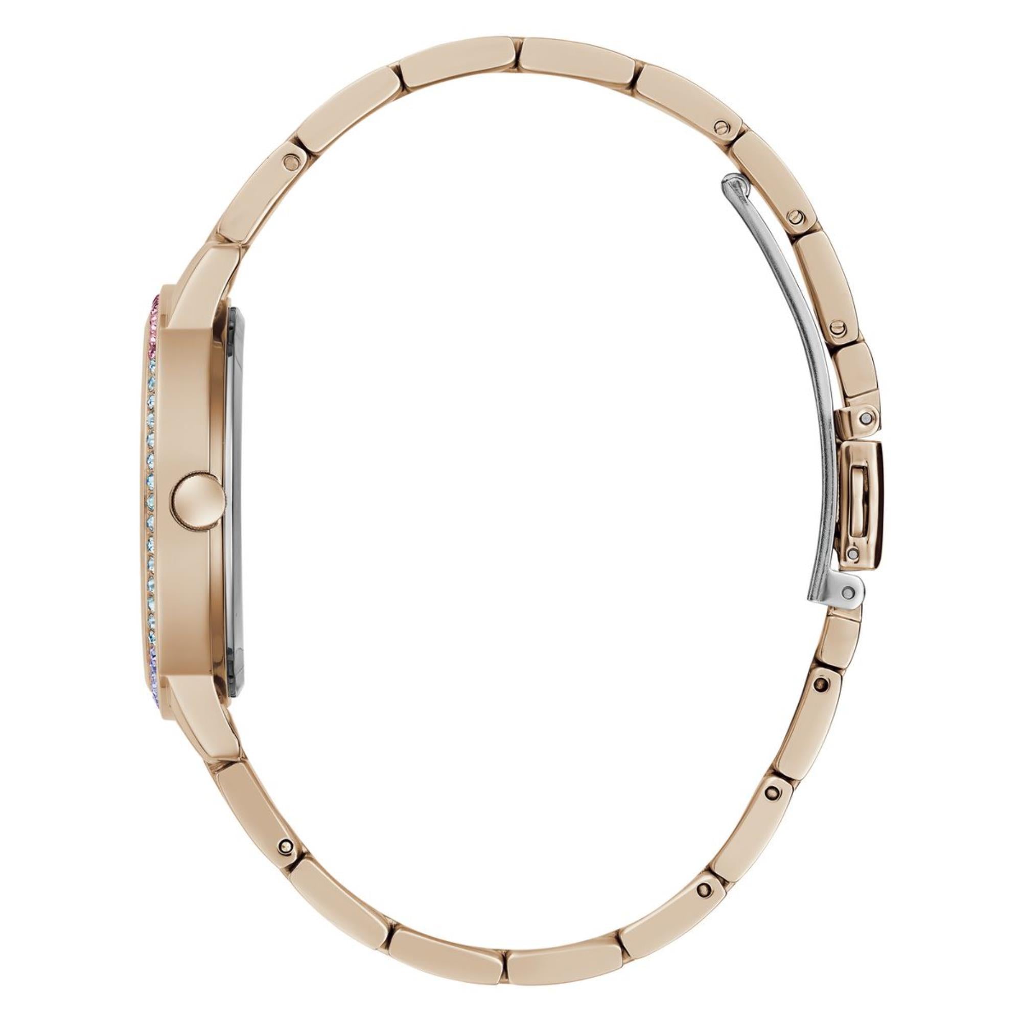 Guess Three of Hearts White Dial Stainless Steel Strap Women's Watch GW0657L3