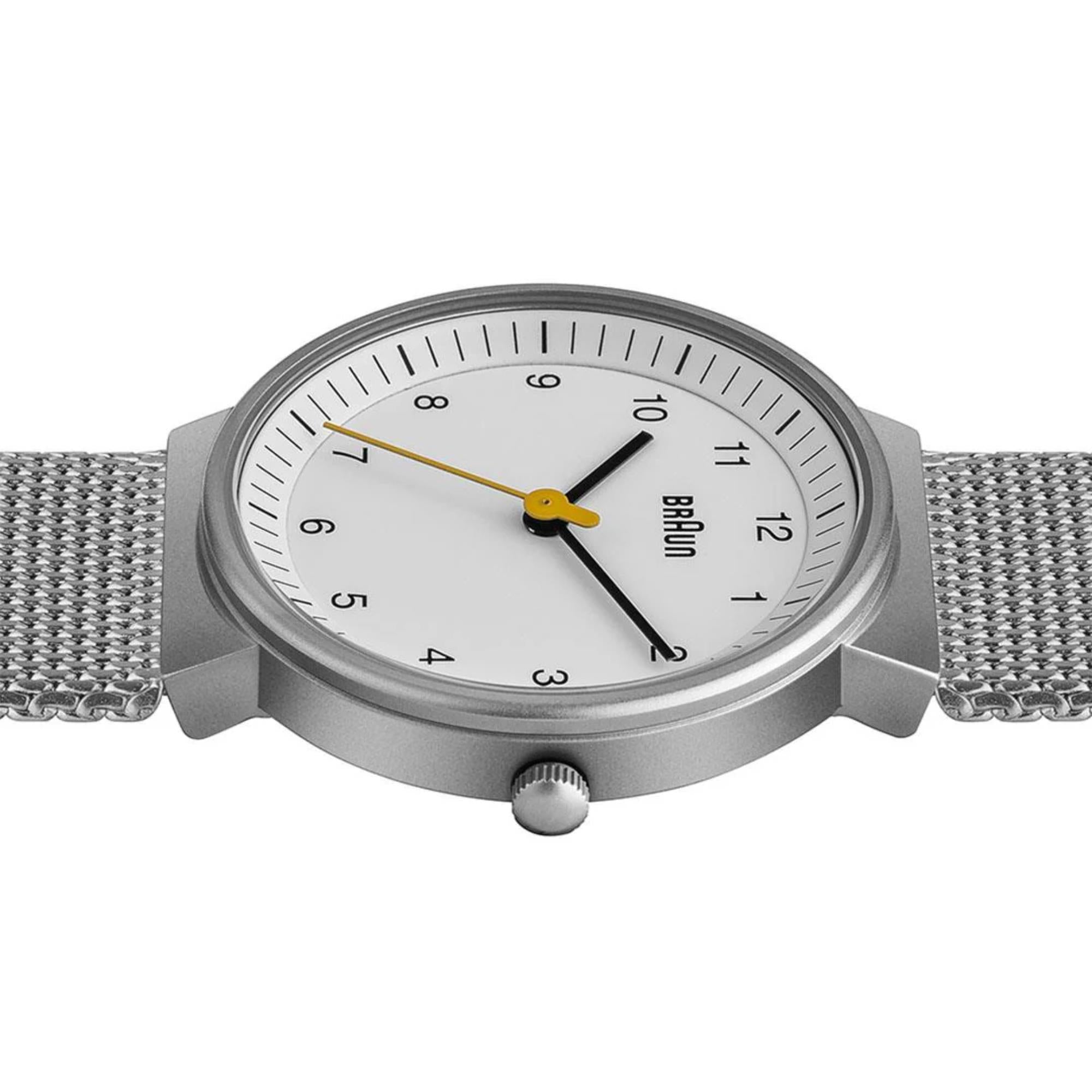 Braun Classic Silver Dial Steel Mesh Strap Women's Watch BN0031WHSLMHL