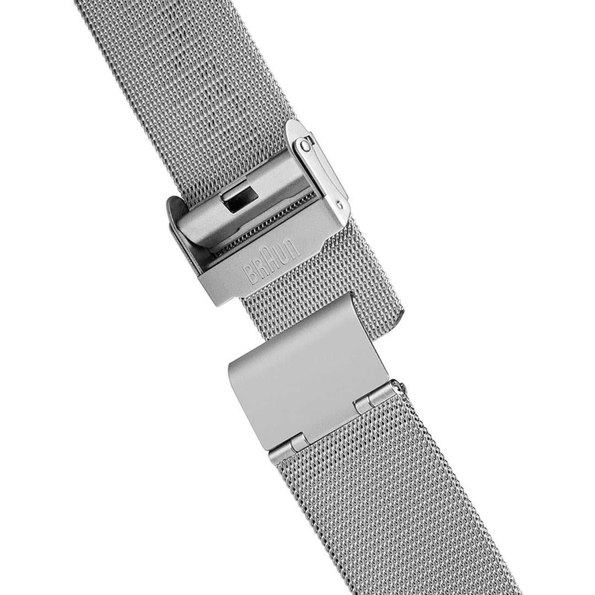 Braun Classic Silver Dial Steel Mesh Strap Women's Watch BN0031WHSLMHL