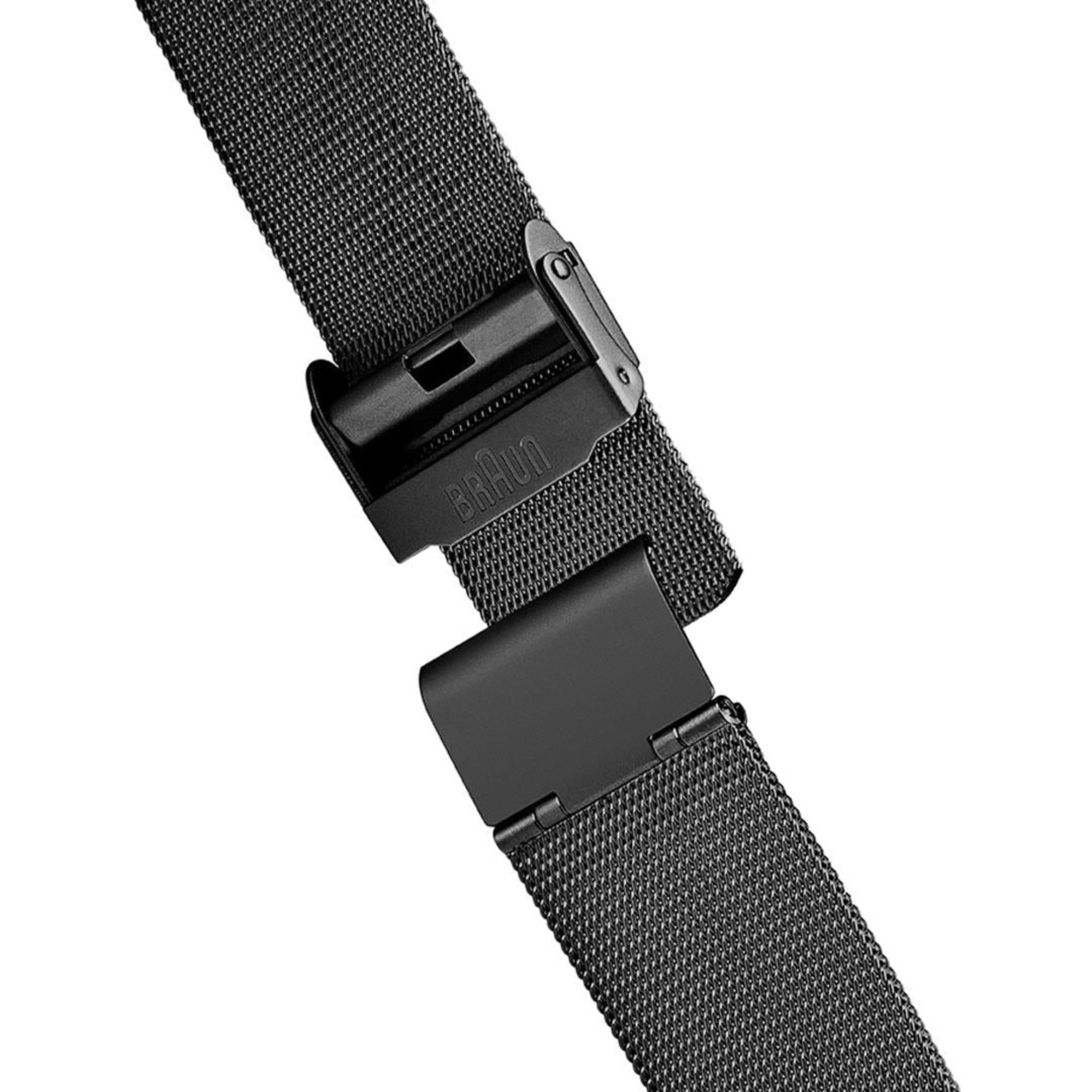 Braun Classic Black Dial Steel Mesh Strap Men's Watch BN0211BKMHG