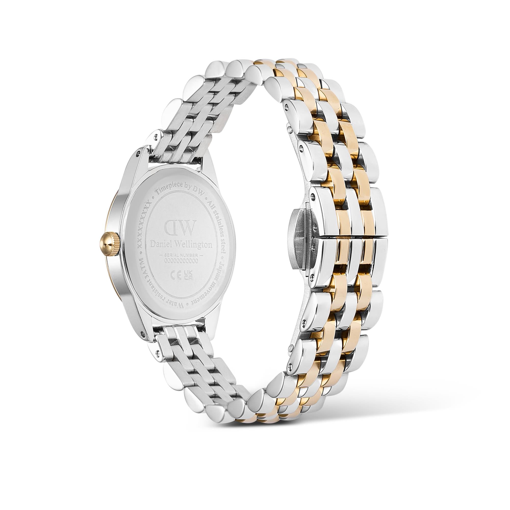 Daniel Wellington Ophelia Mini Beans White Dial Stainless Steel Women's Watch DW00100811