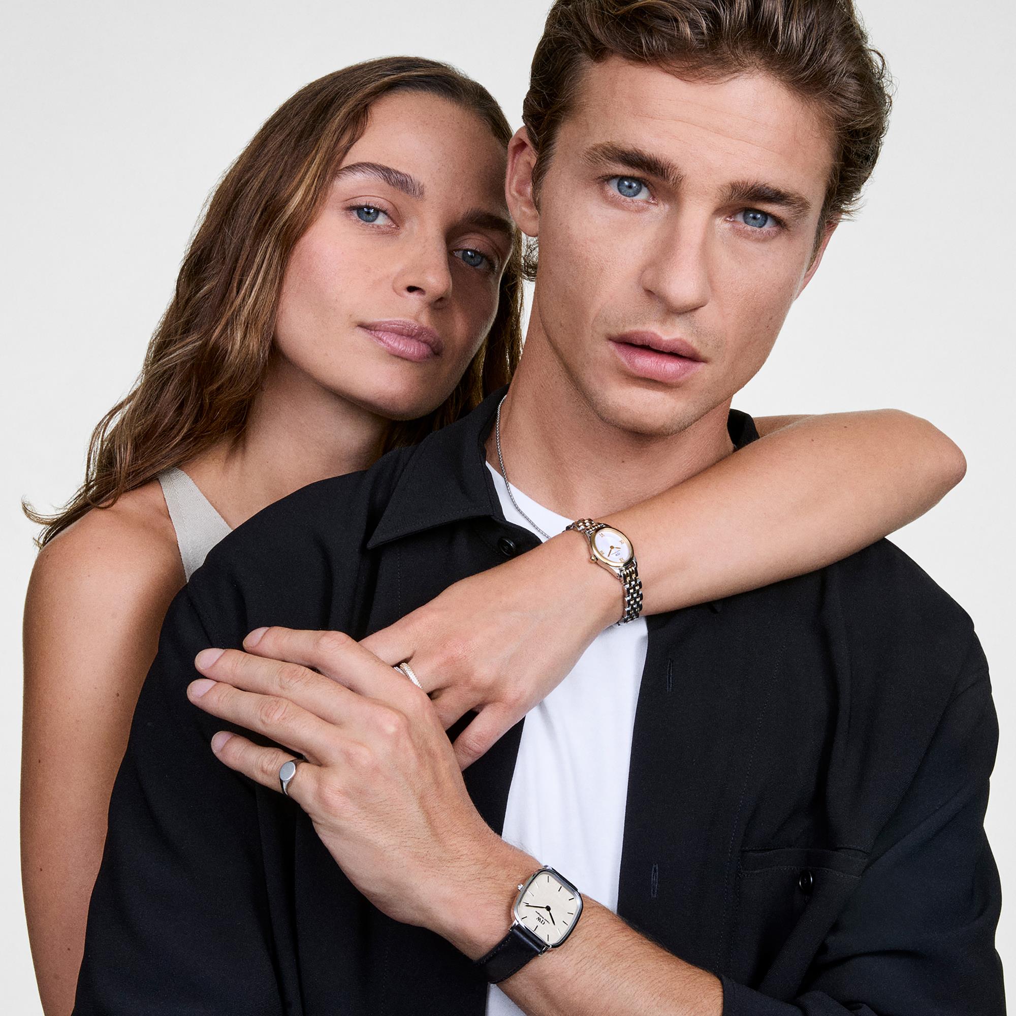 Daniel Wellington Ophelia Mini Beans White Dial Stainless Steel Women's Watch DW00100811