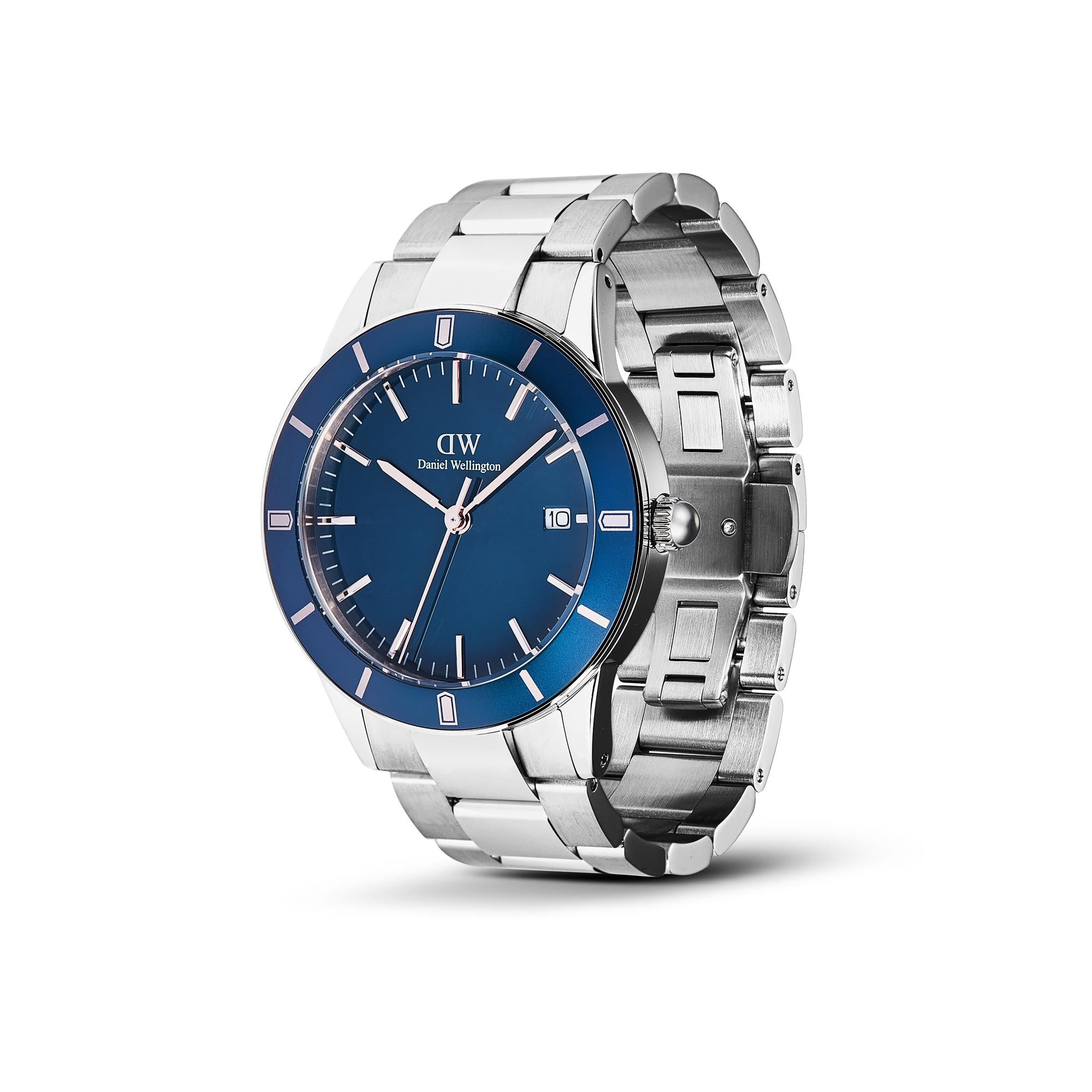 Daniel Wellington Iconic Paradigma Arctic Blue Sunray Dial Stainless Steel Strap Men's Watch DW00100820