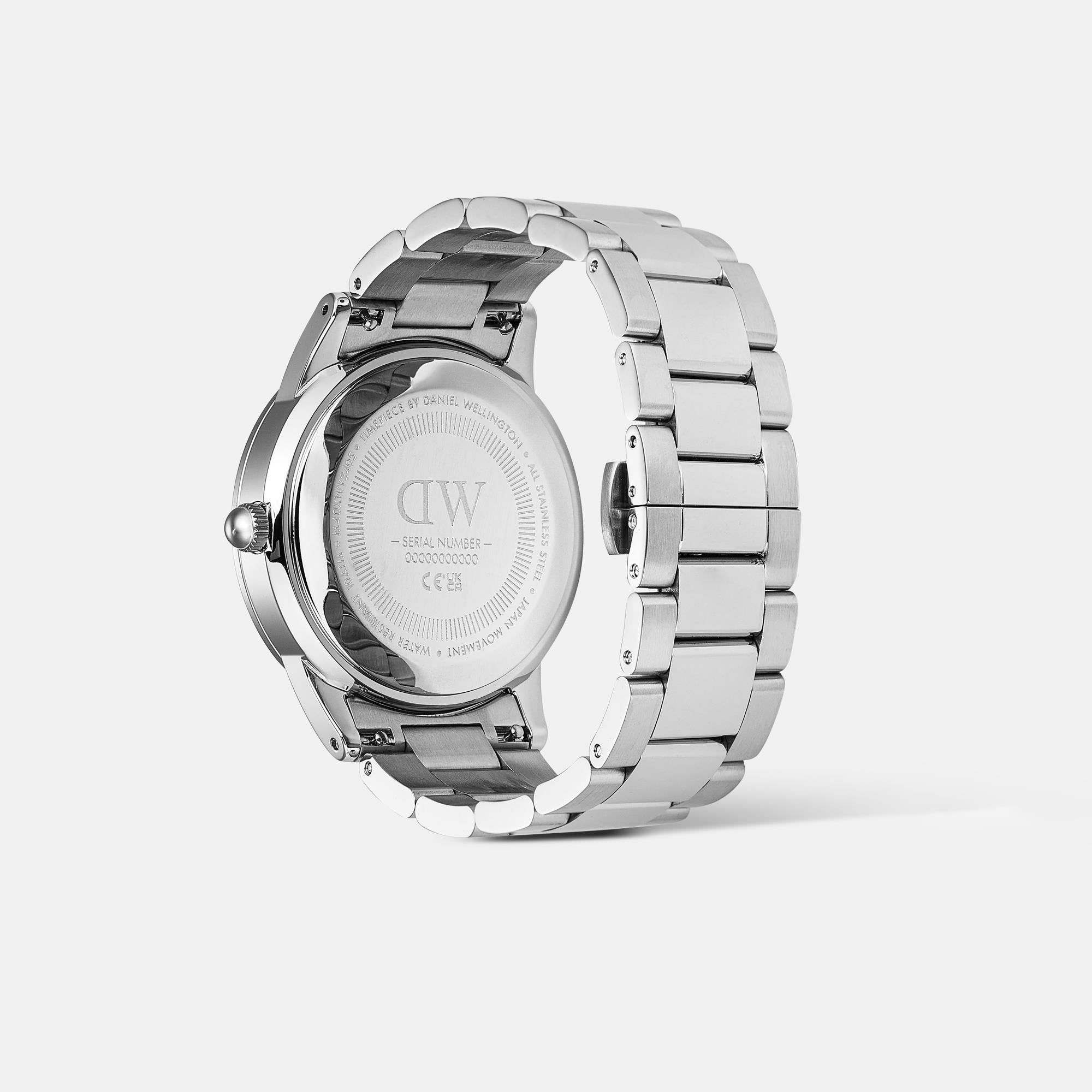 Daniel Wellington Iconic Paradigma Arctic Blue Sunray Dial Stainless Steel Strap Men's Watch DW00100820