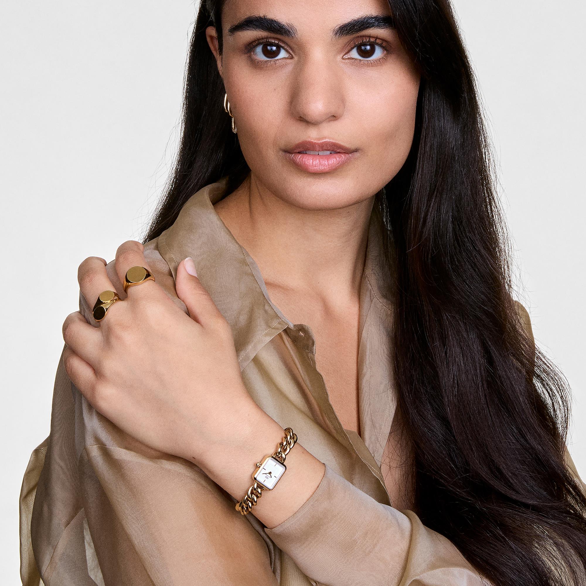 Daniel Wellington Jolie Chain White Dial Stainless Steel Strap Women's Watch DW00100836