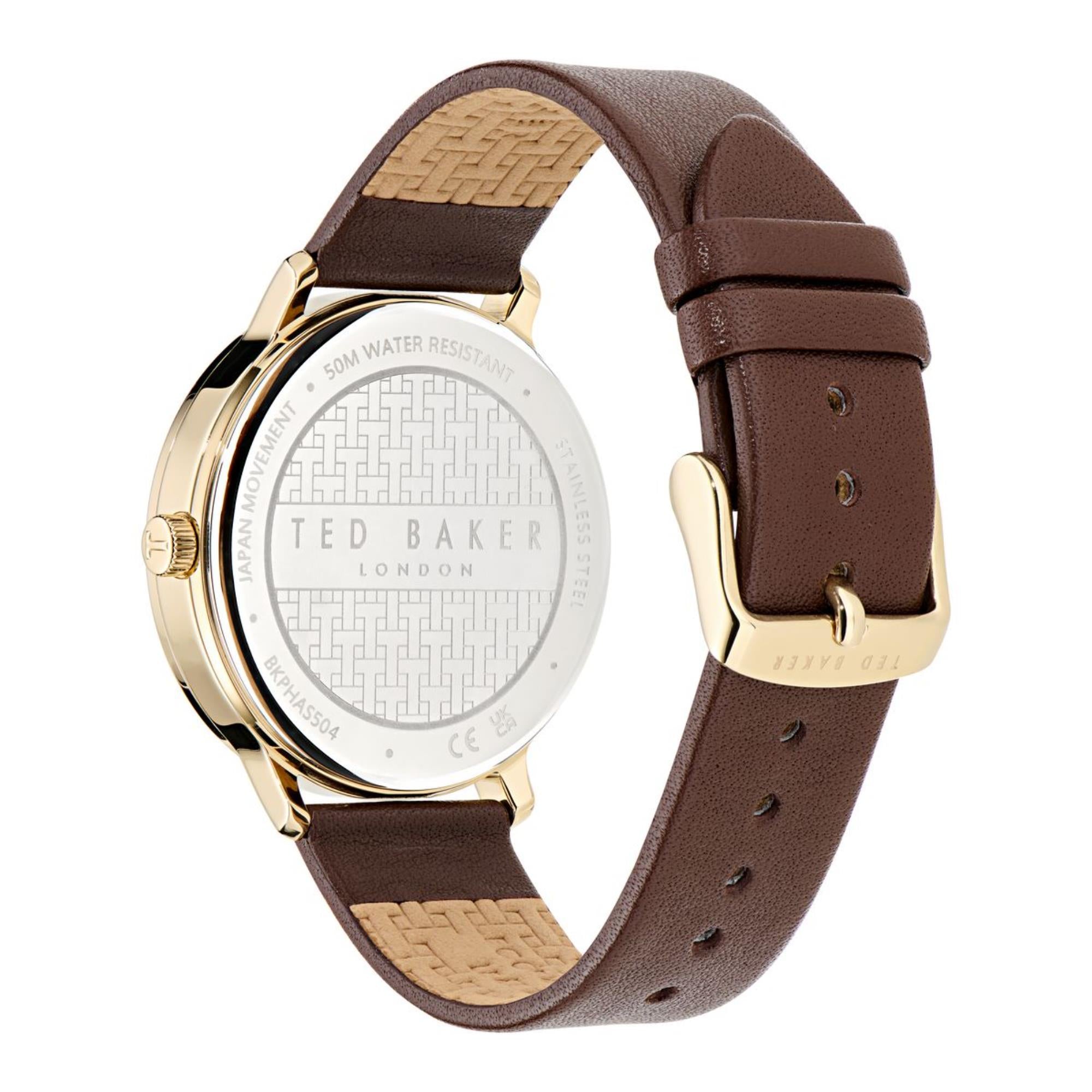 Ted Baker Haarvin Green Dial Leather Strap Men's Watch BKPHAS504