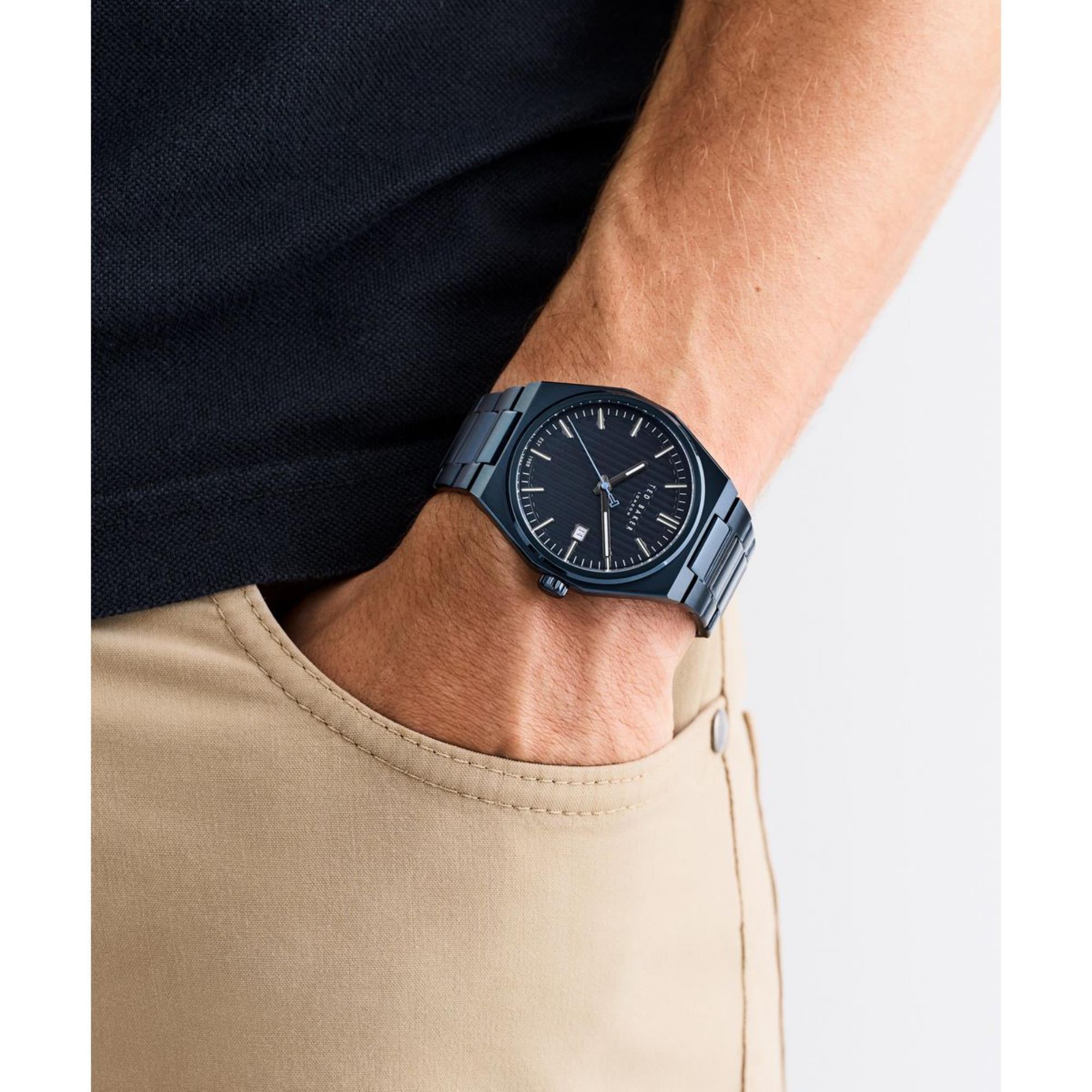 Ted Baker Barteen Blue Dial Stainless Steel Strap Men's Watch BKPBRS506