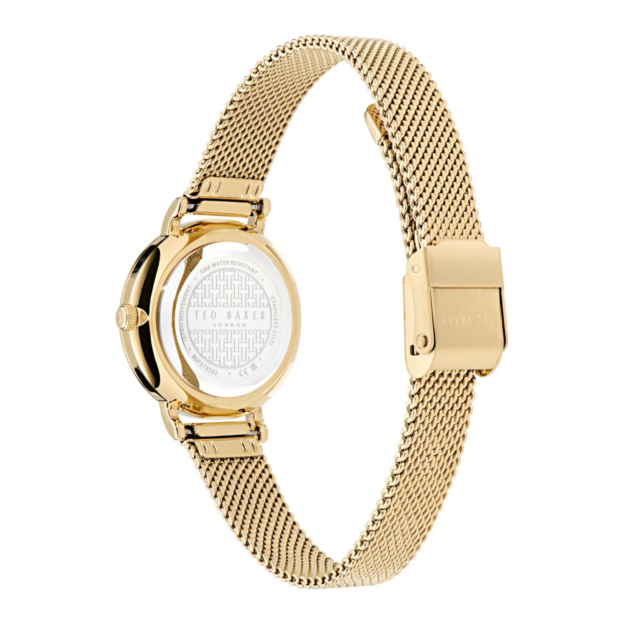 Ted Baker Staciie Pink Dial Stainless Steel Strap Ladies Watch BKPSTS504