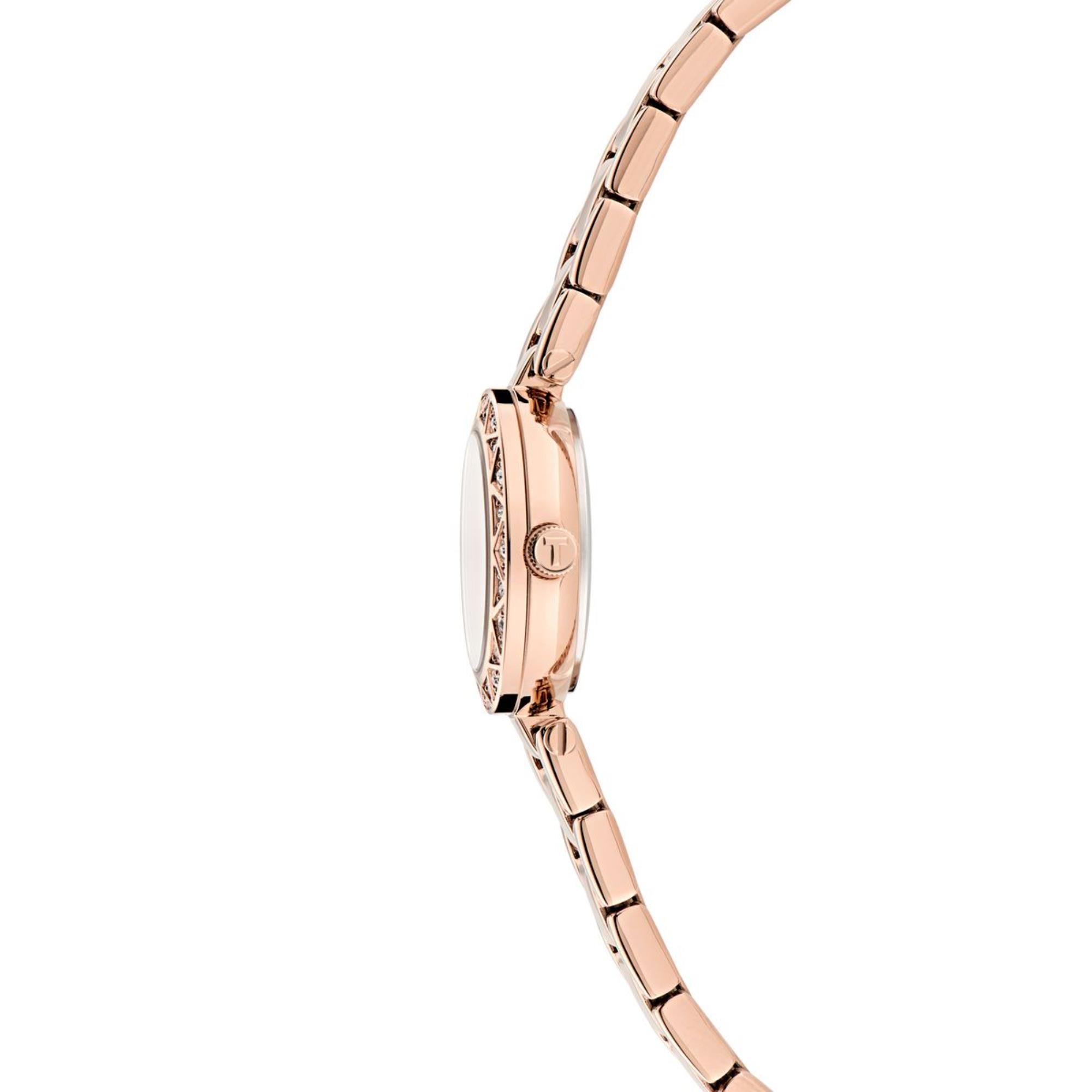 Ted Baker Jolyye Rose Gold Dial Stainless Steel Strap Ladies Watch BKPJLS504