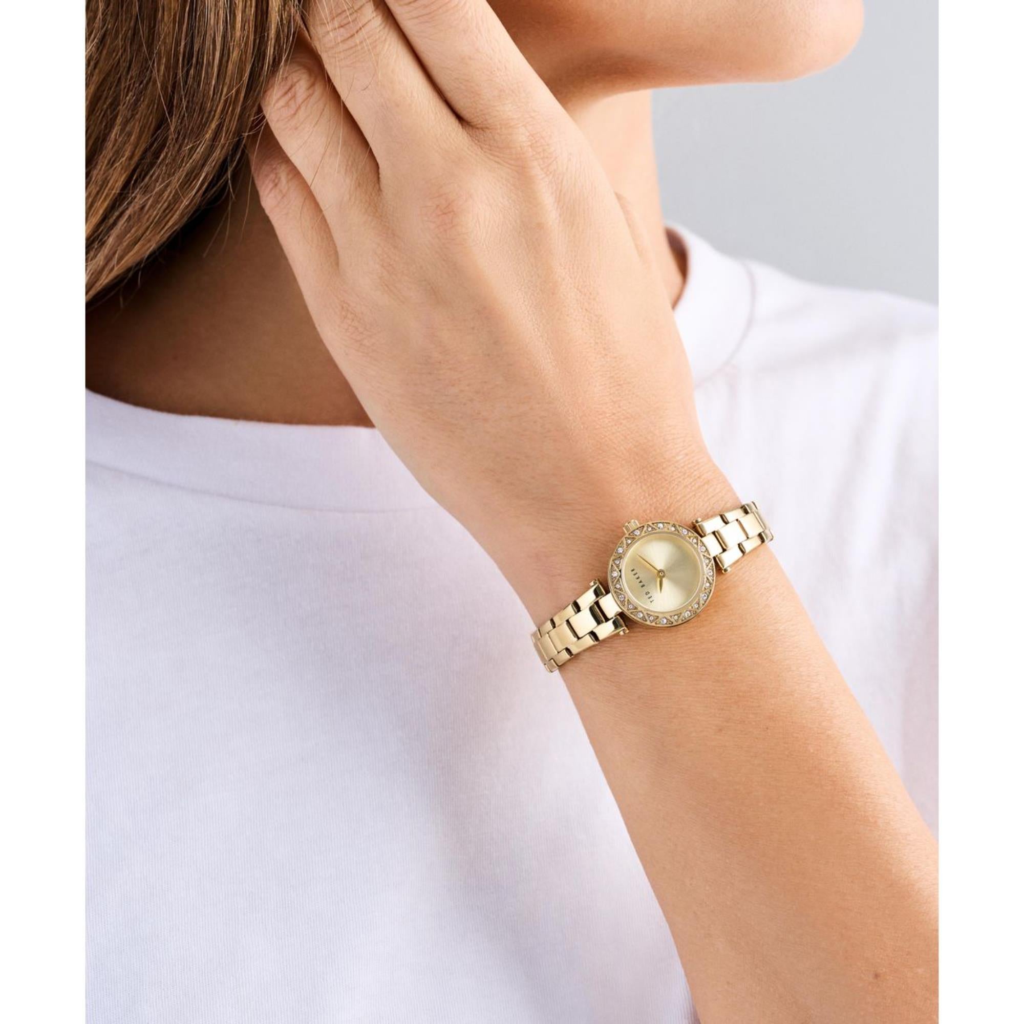Ted Baker Jolyye Gold Dial Stainless Steel Strap Ladies Watch BKPJLS505
