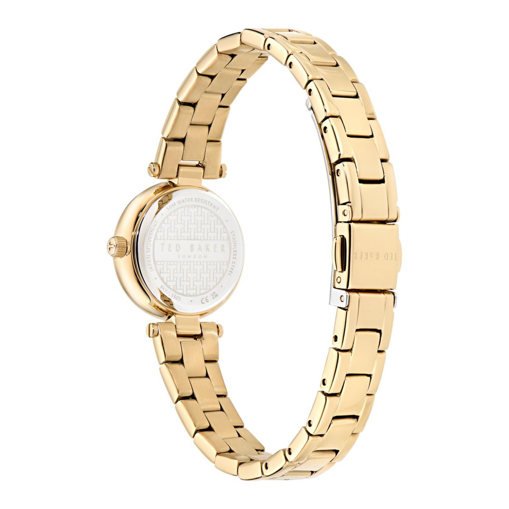 Ted Baker Jolyye Gold Dial Stainless Steel Strap Ladies Watch BKPJLS505