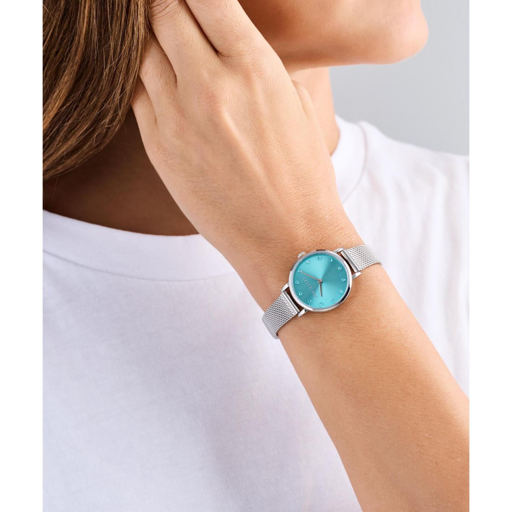 Ted Baker Staciie Blue Dial Stainless Steel Strap Ladies Watch BKPSTS511