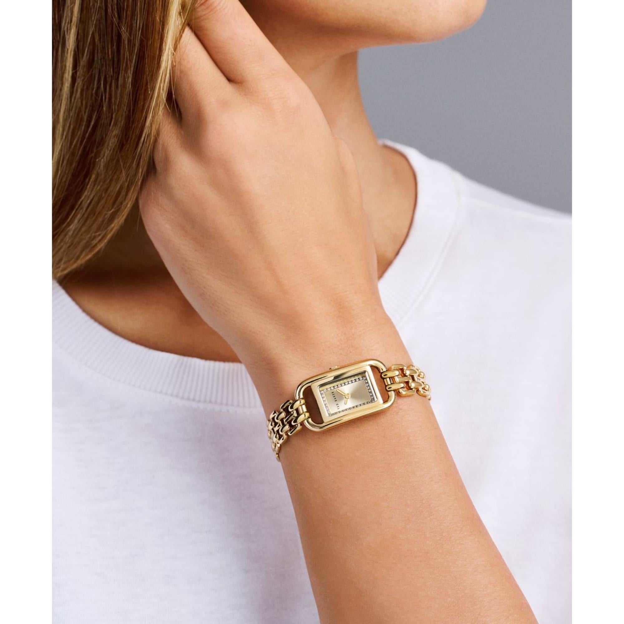 Ted Baker Tessye Gold Dial Stainless Steel Strap Ladies Watch BKPTTS405
