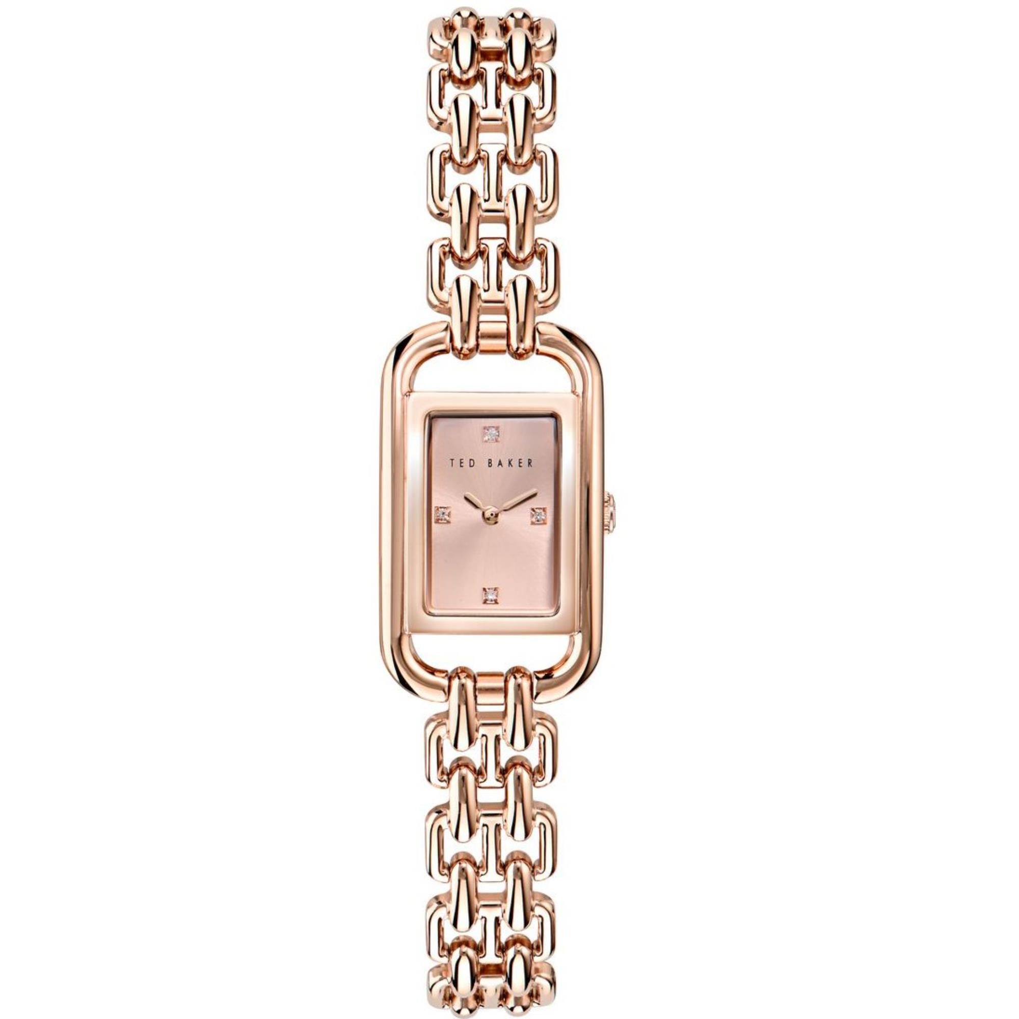 Ted Baker Tessye Rose Gold Dial Stainless Steel Strap Ladies Watch BKPTTS406