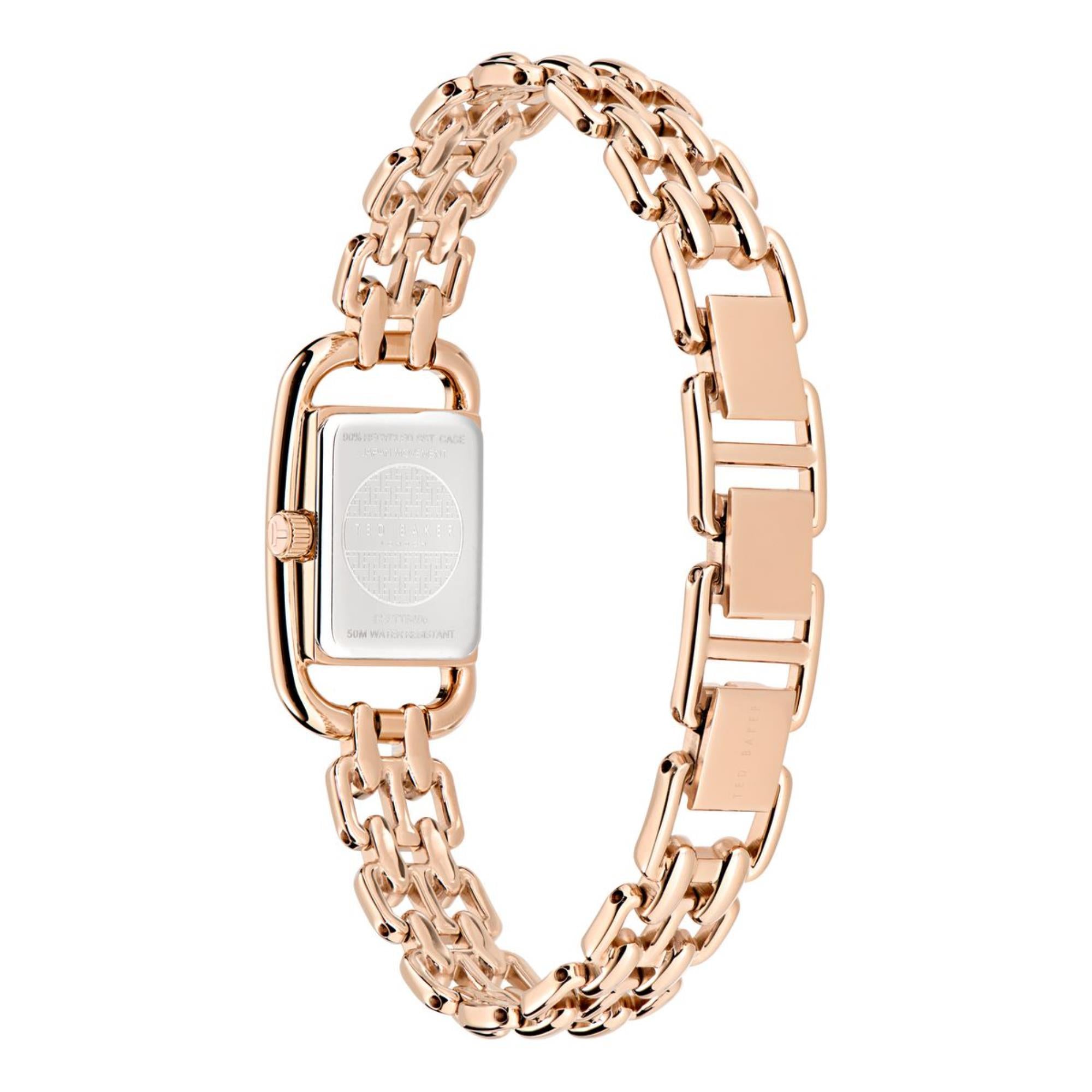 Ted Baker Tessye Rose Gold Dial Stainless Steel Strap Ladies Watch BKPTTS406