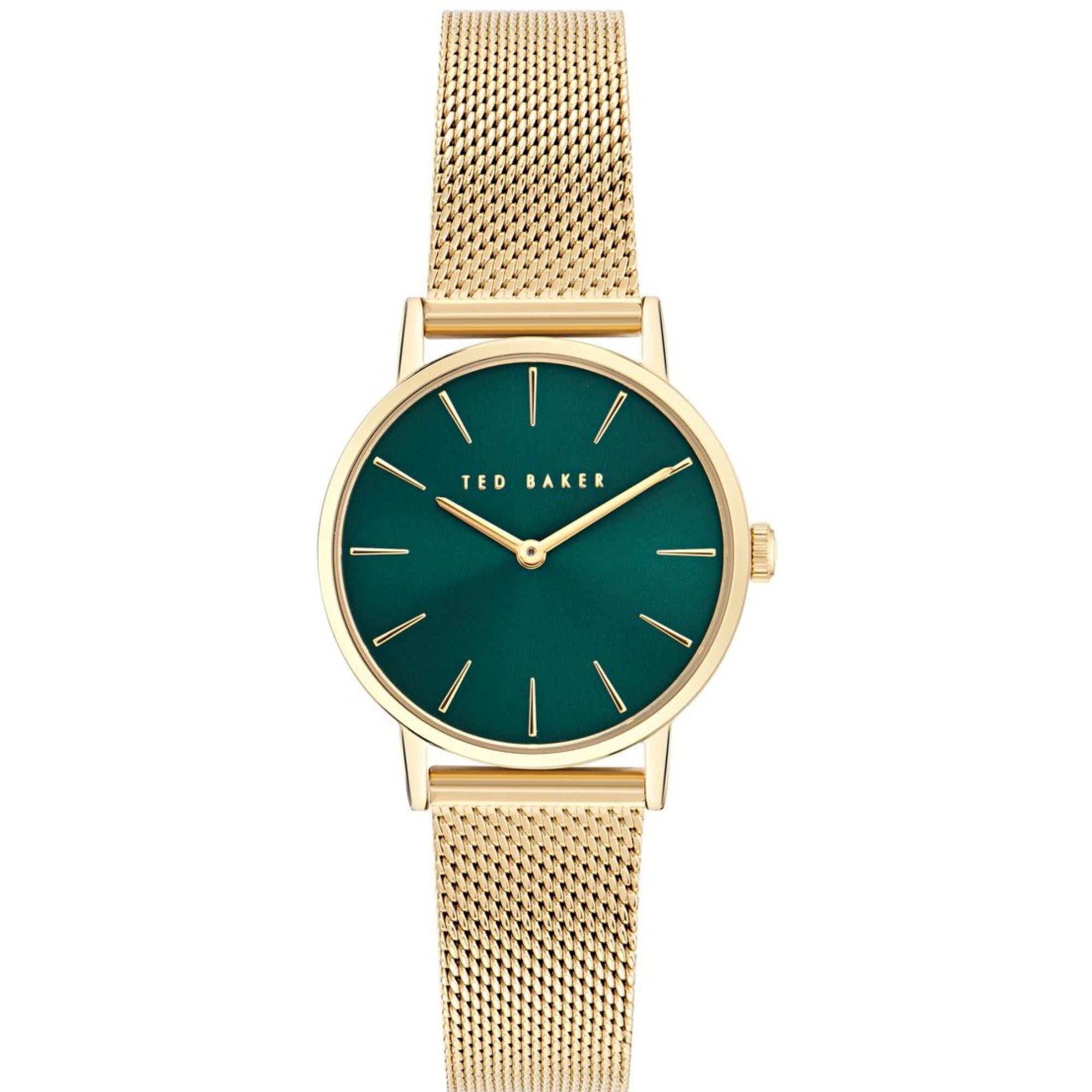 Ted Baker Staciie Green Dial Stainless Steel Strap Ladies Watch BKPSTF411