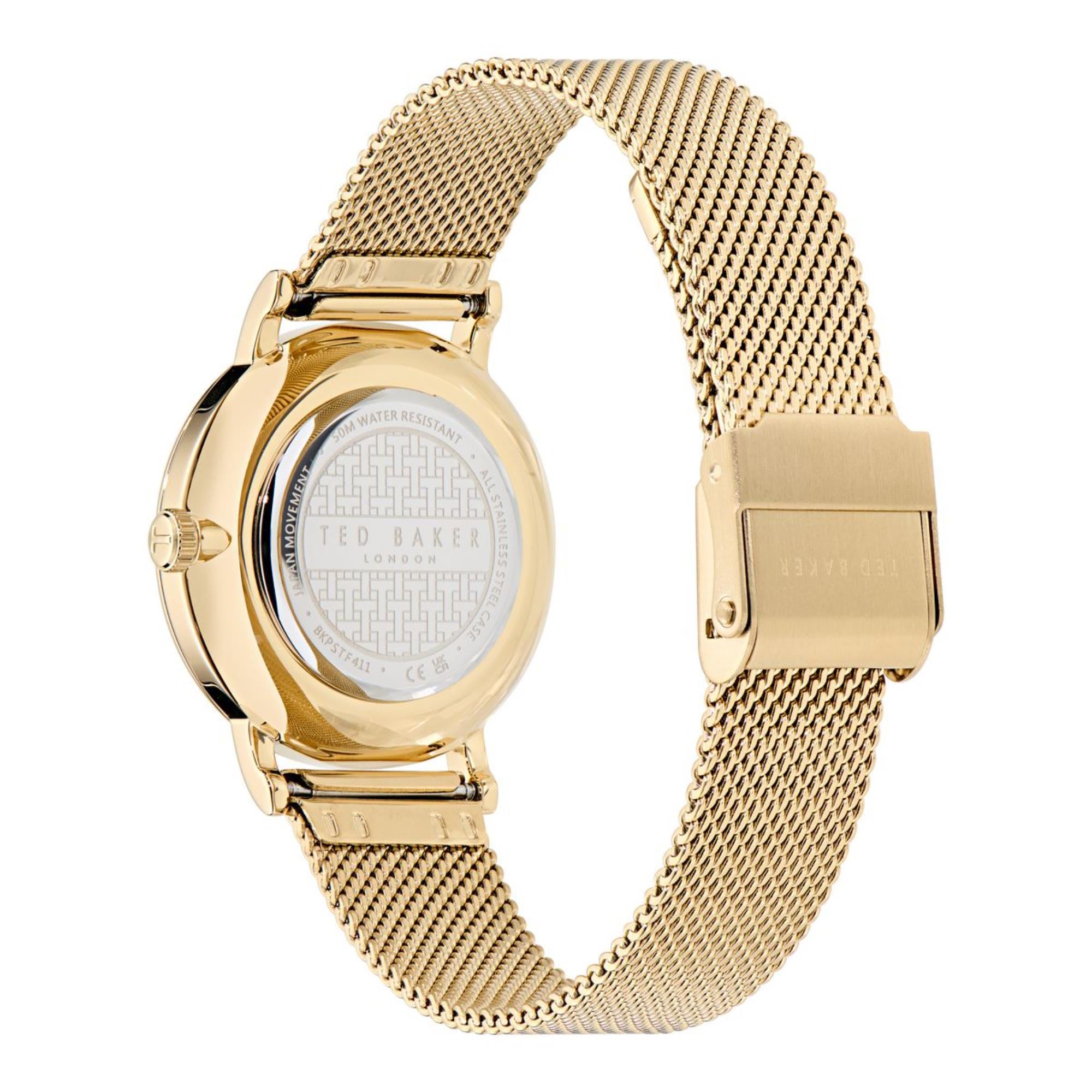 Ted Baker Staciie Green Dial Stainless Steel Strap Ladies Watch BKPSTF411