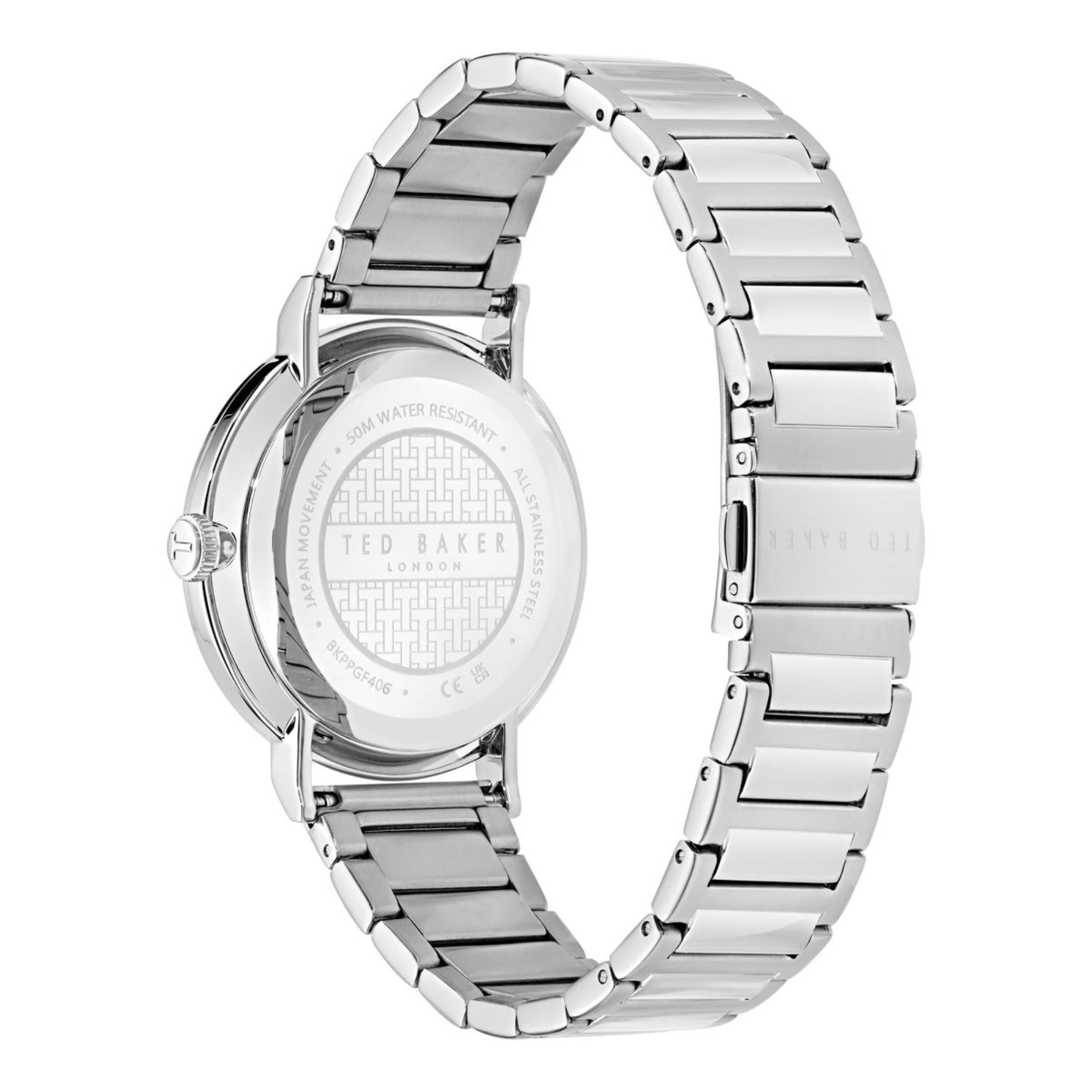 Ted Baker Phylipa Black Dial Stainless Steel Strap Men's Watch BKPPGF406