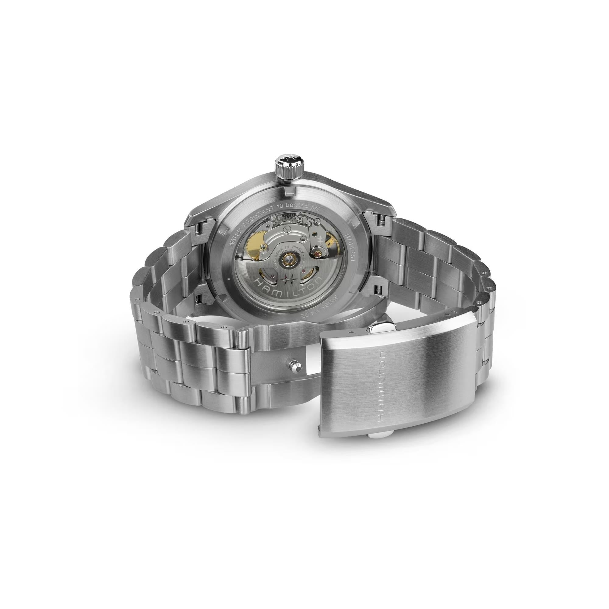 Hamilton Khaki Field Green Dial Stainless Steel Strap Men's Watch H70455160
