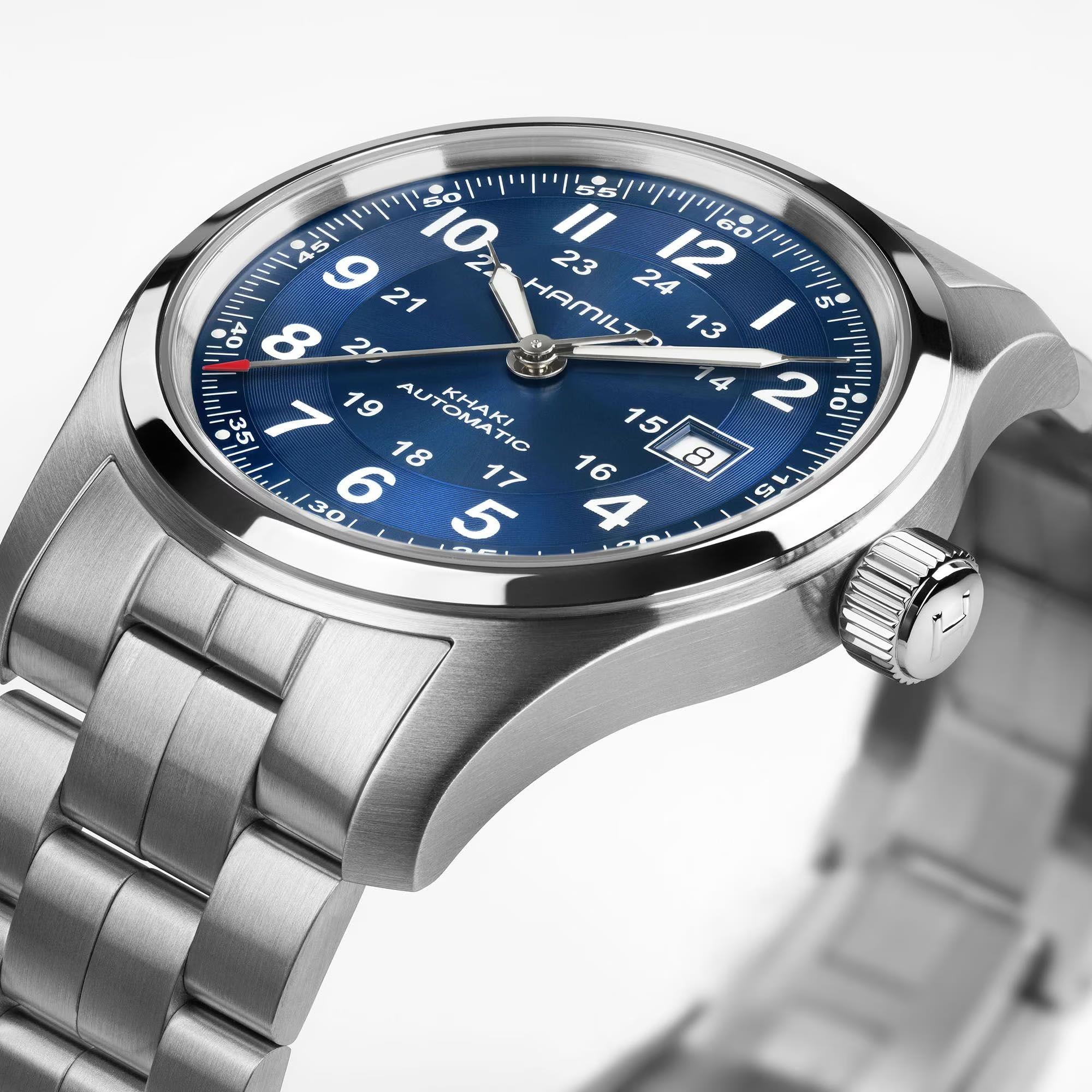 Hamilton Khaki Field Blue Dial Stainless Steel strap Men's Watch H70605140