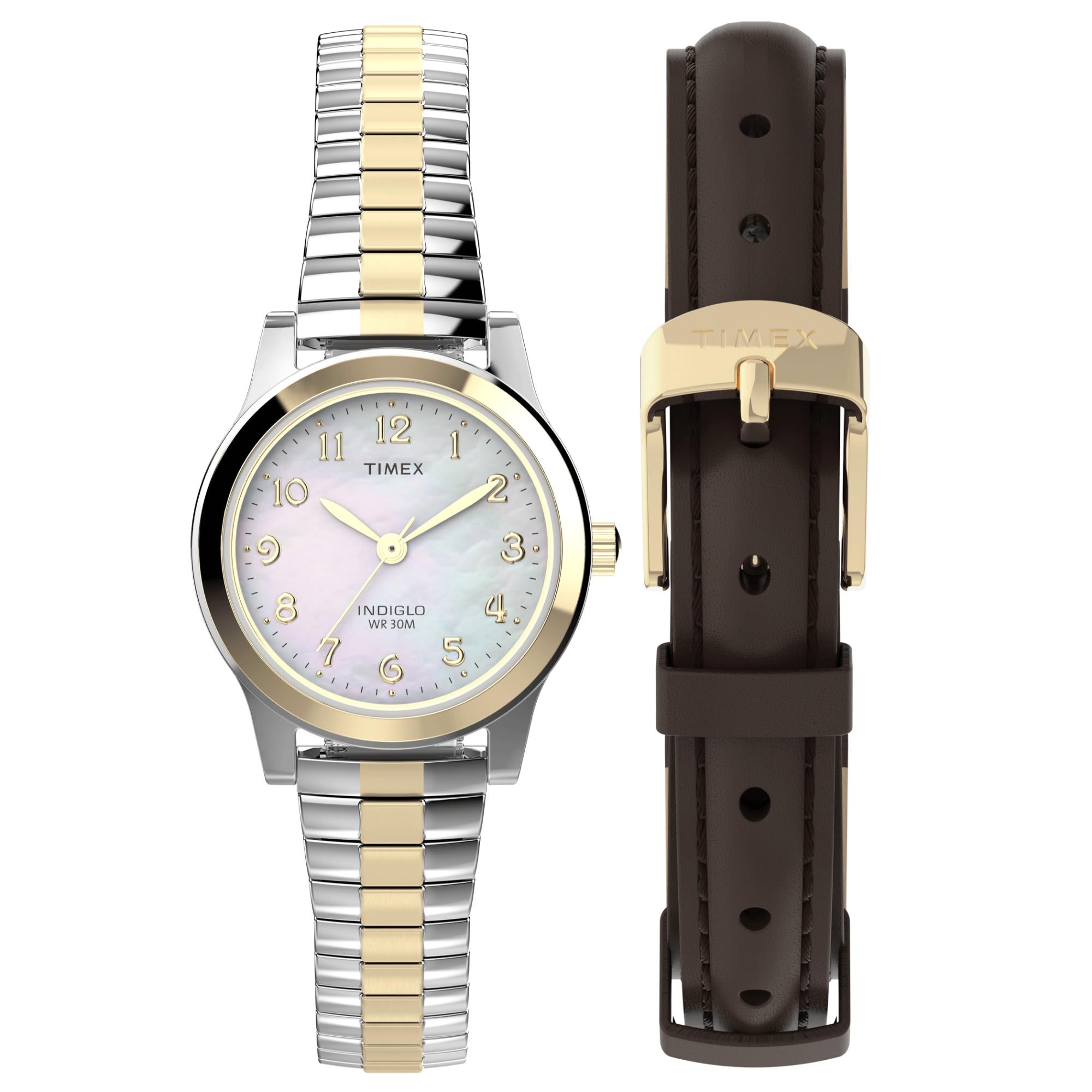 Timex Essex Ave White Dial Stainless Steel Strap Women's Watch TWG063400