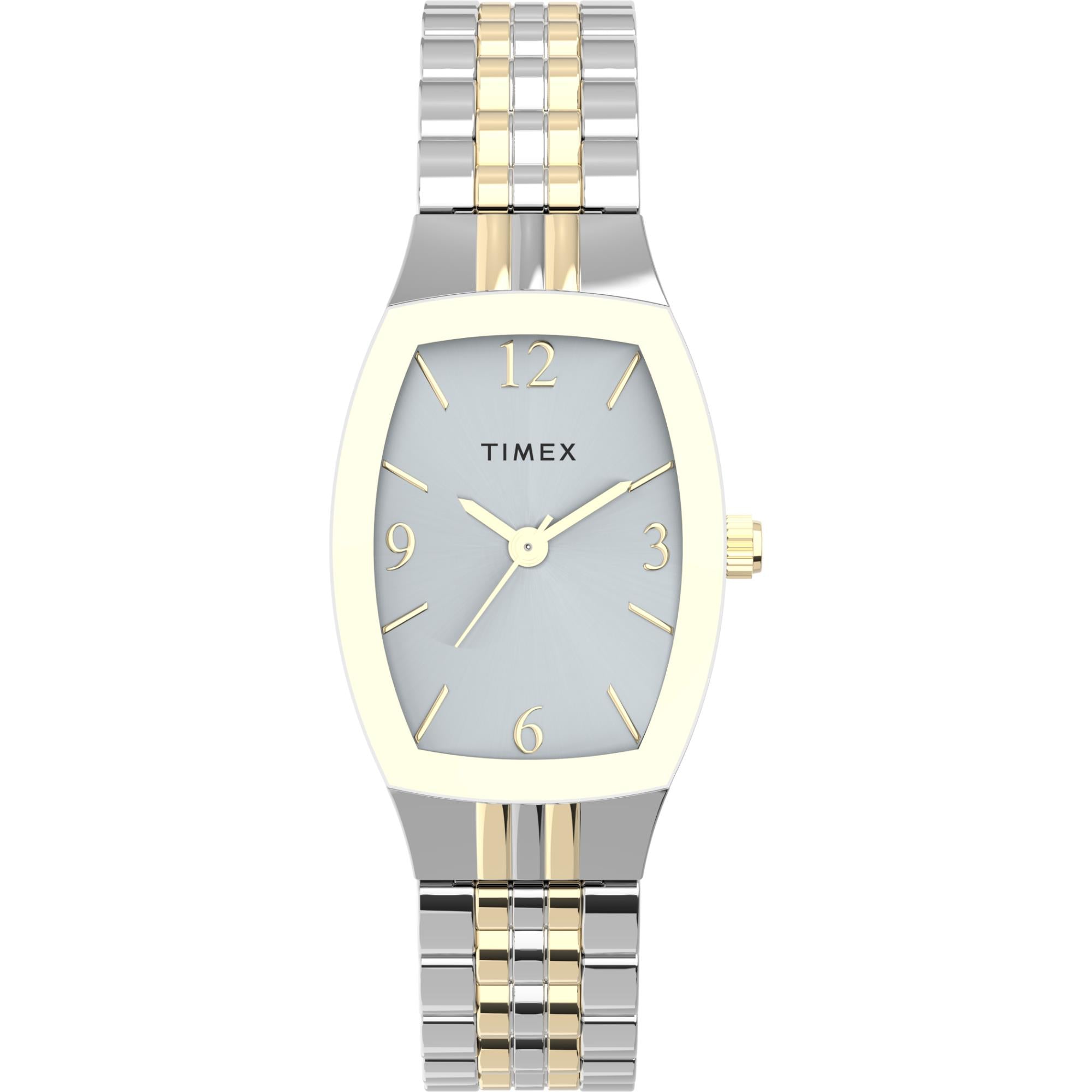 Timex Main Street Two-Tone Silver Dial Stainless Steel Strap Women's Watch TW2V25500