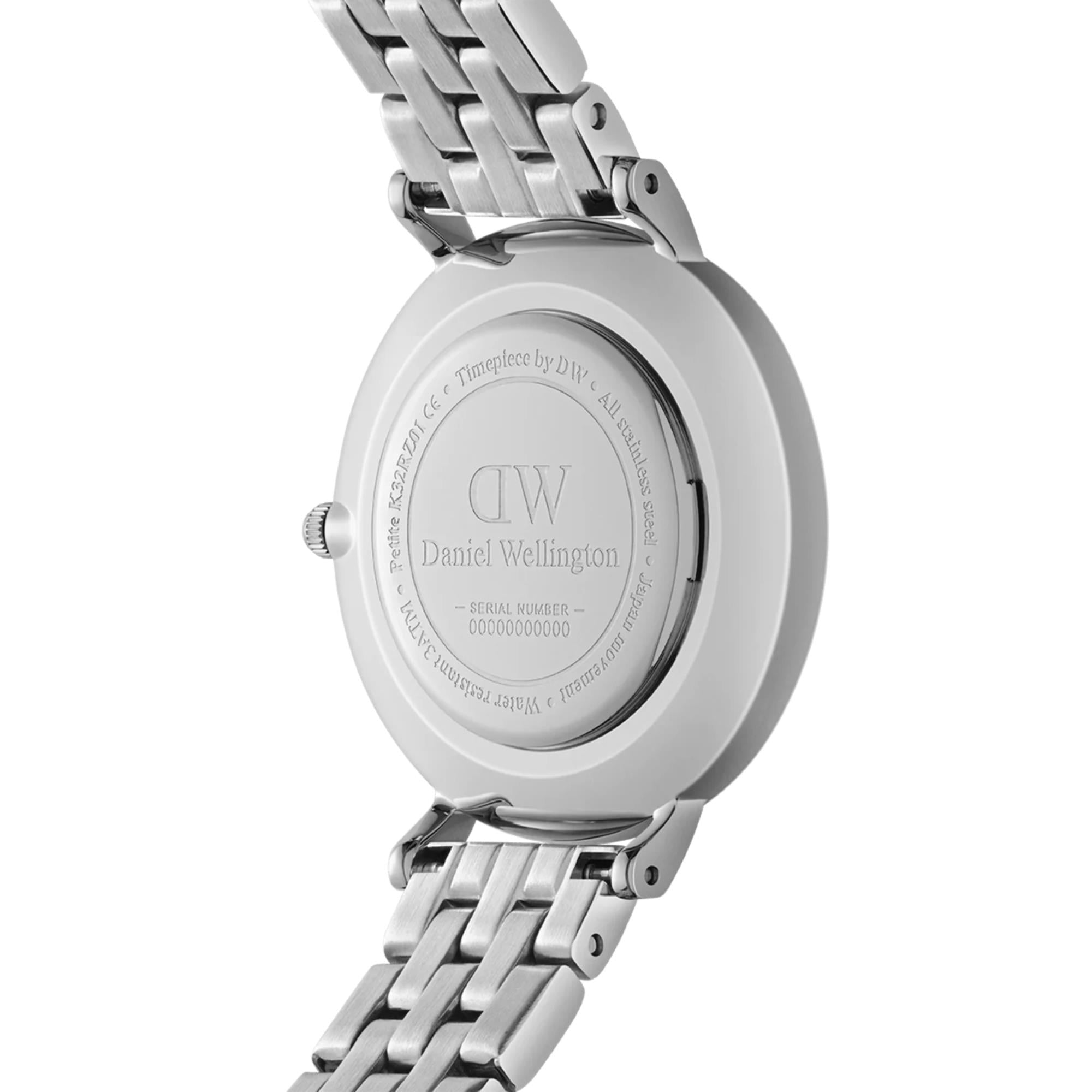 Daniel Wellington Petite Arctic Blue Sunray Dial Stainless Steel Strap Women's Watch DW00100664
