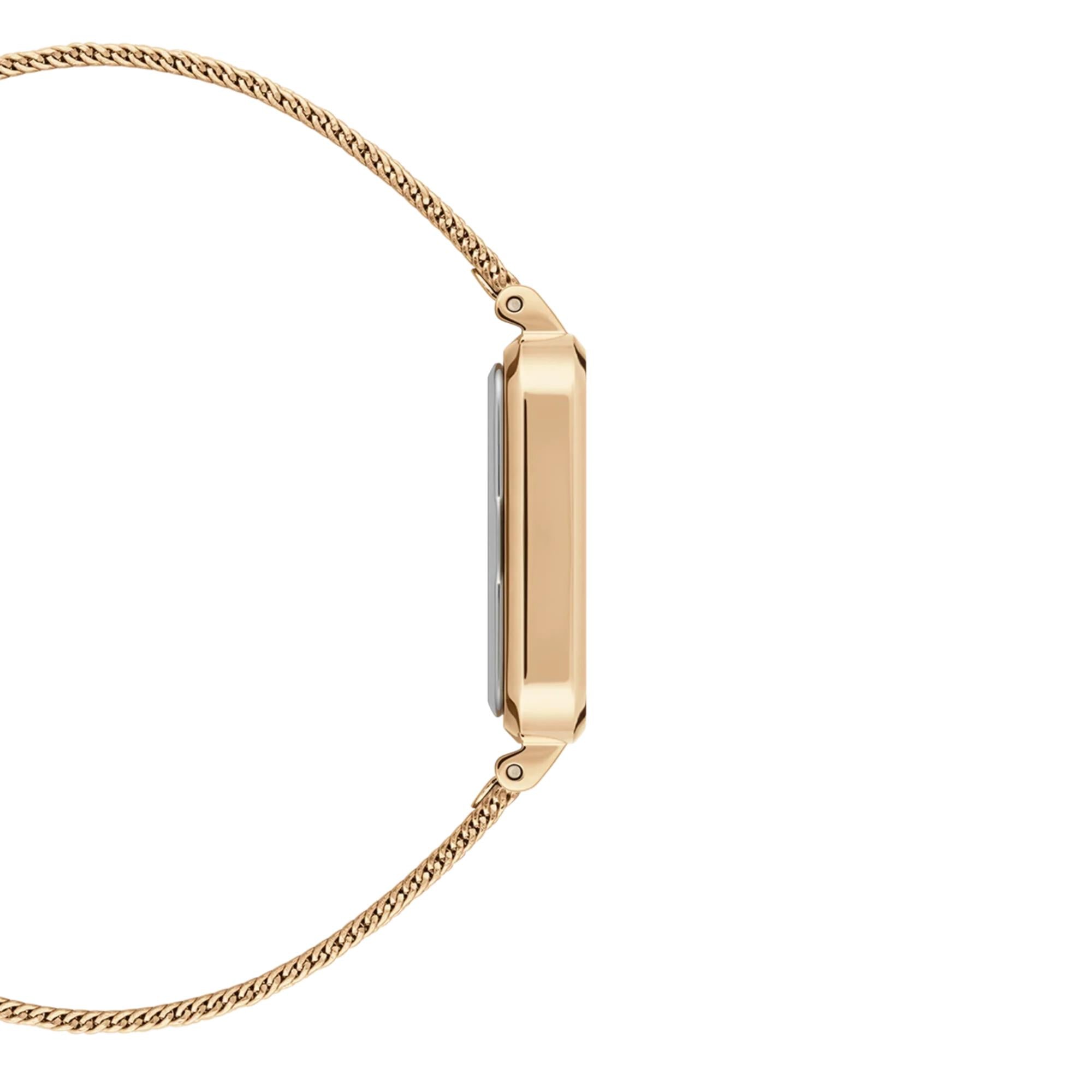 Daniel Wellington Quadro Unitone Gold Dial Stainless Steel Strap Women's Watch DW00100485
